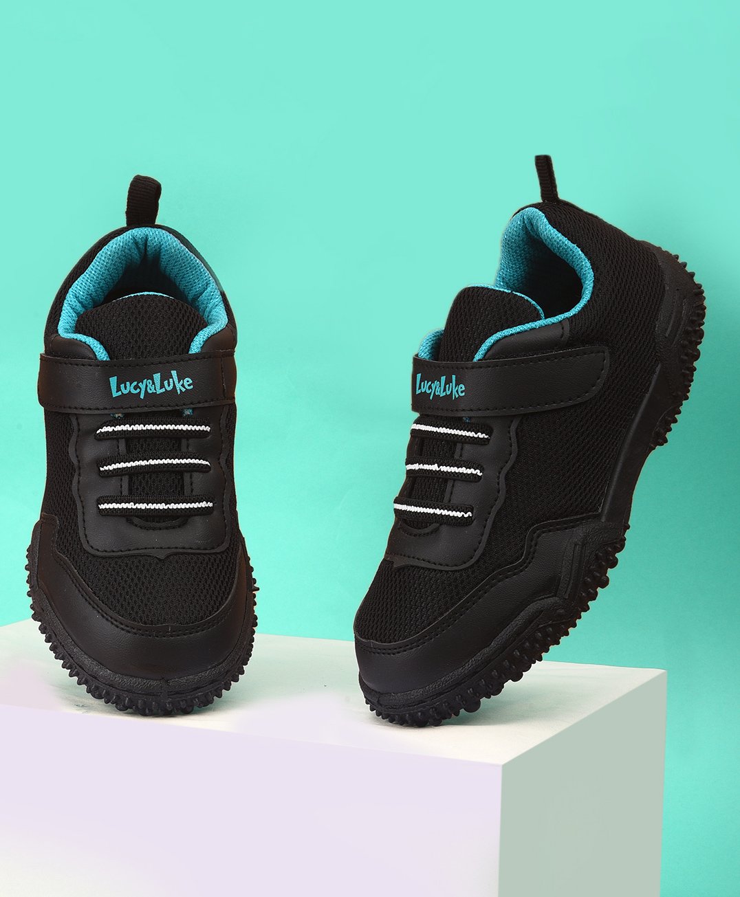 LIBERTY Mesh Detailed Velcro Closure Sports Shoes - Black-image-5