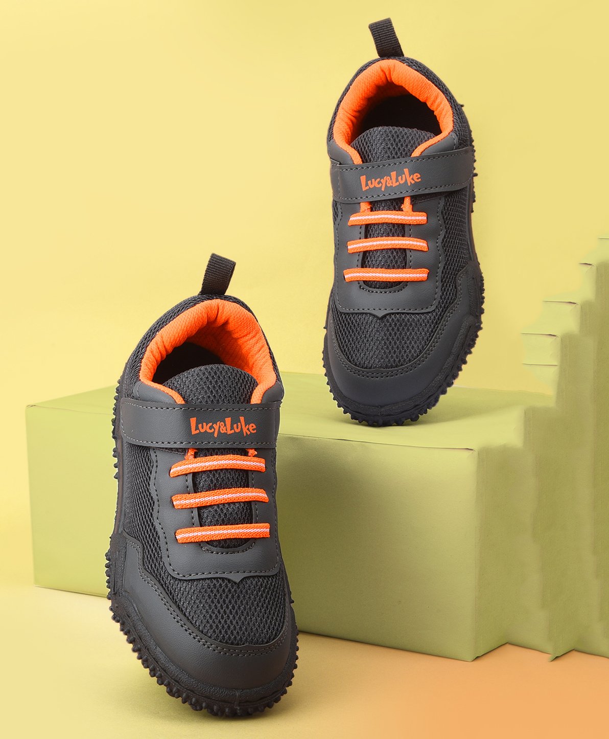 LIBERTY Mesh Detailed Velcro Closure Sneakers - Grey-image-35