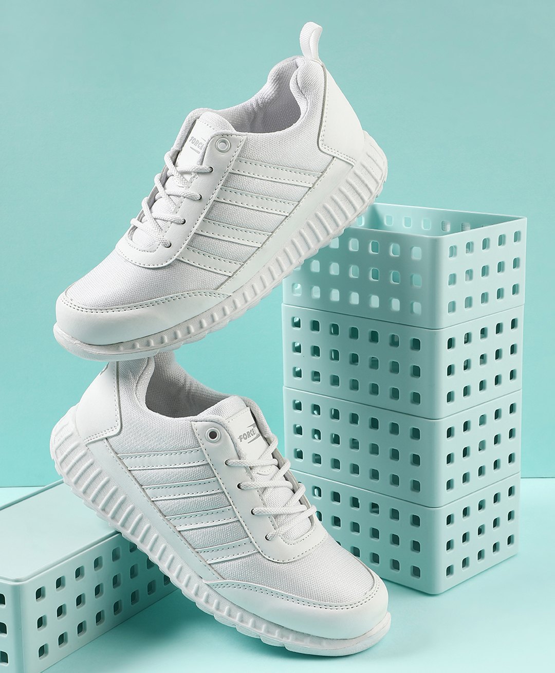 LIBERTY Patch Detailed Lace Up School Shoes - White-picture-9