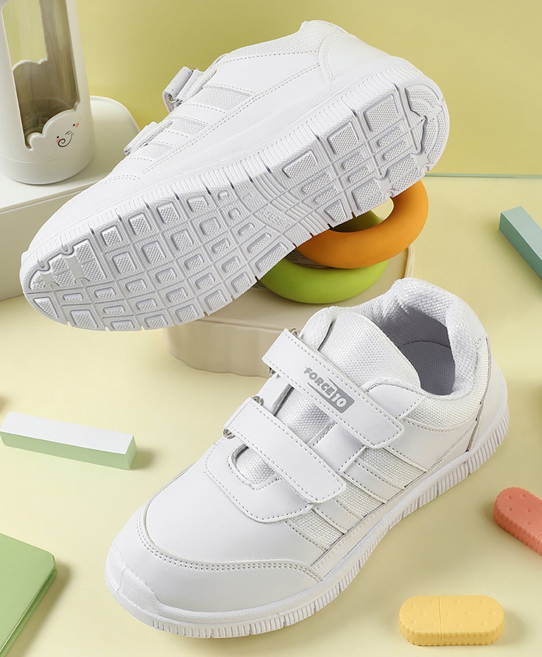 LIBERTY Velcro Closure School Shoes - White-picture-30
