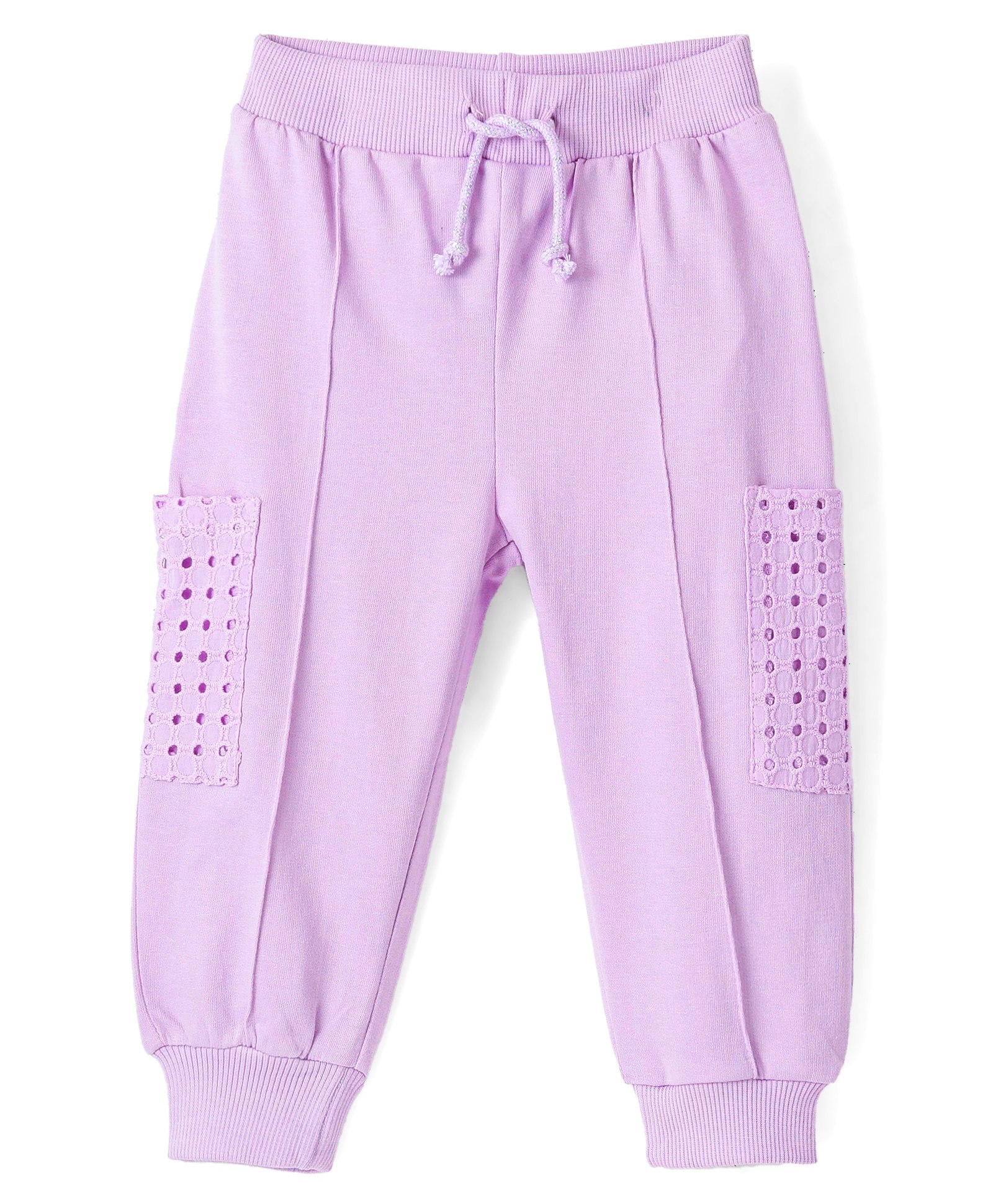 Babyoye Eco Conscious 100% Cotton Full Length Solid Lounge Pant- Purple-picture-24