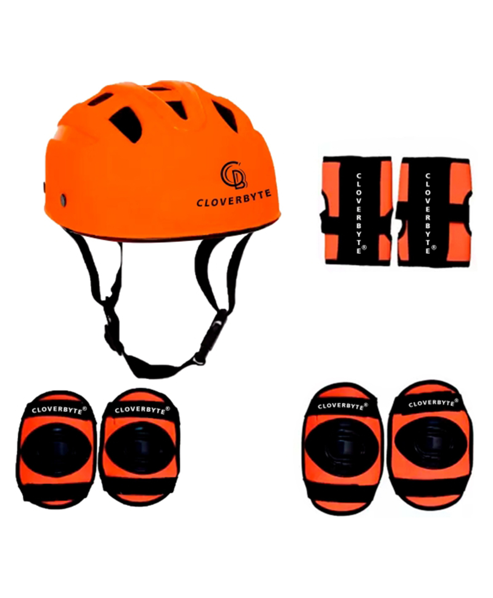 CLOVERBYTE Skating and Cycling Kids Protective Set - Orange-picture-15