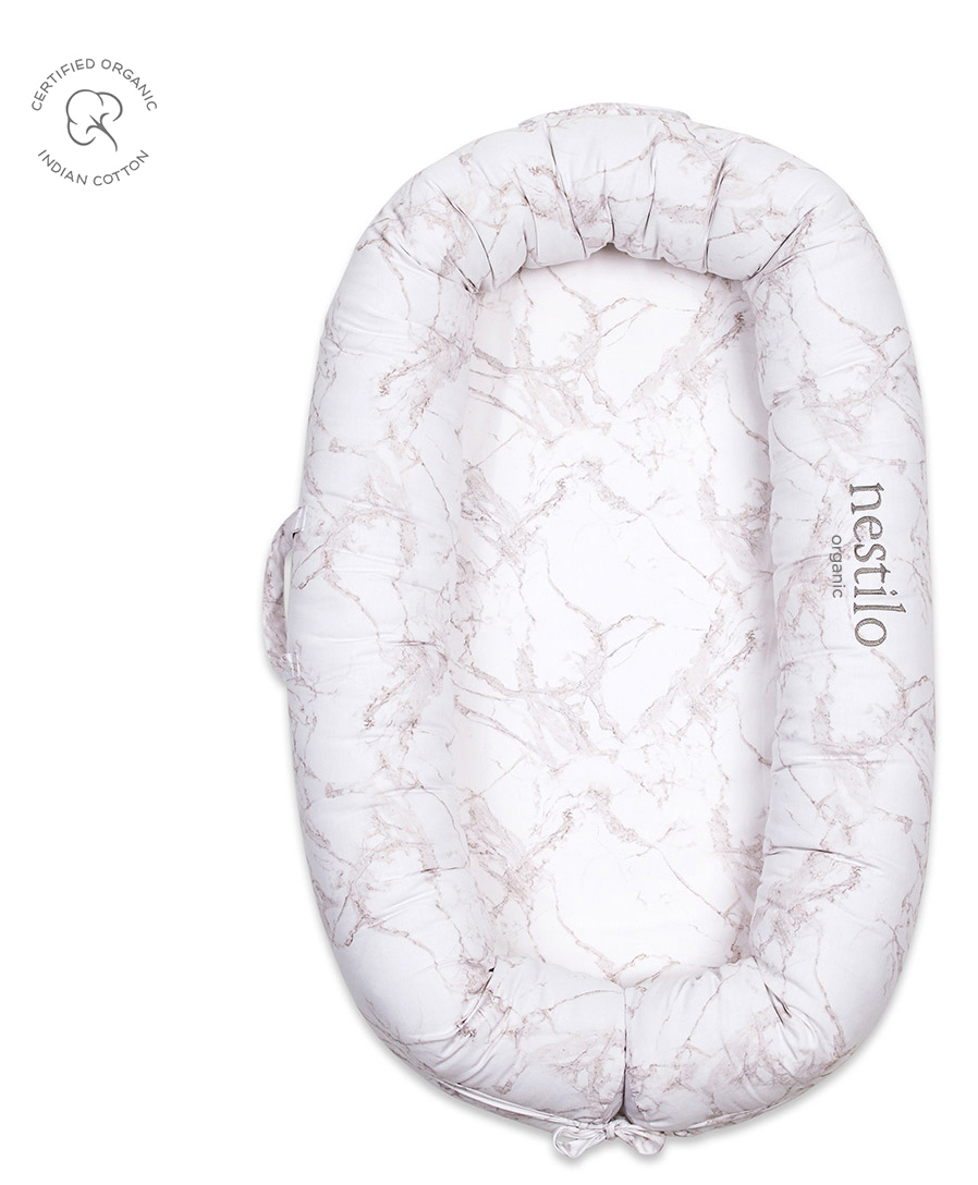 Masilo Organic Nestilo Bed Carrara Marble- Grey-image-0
