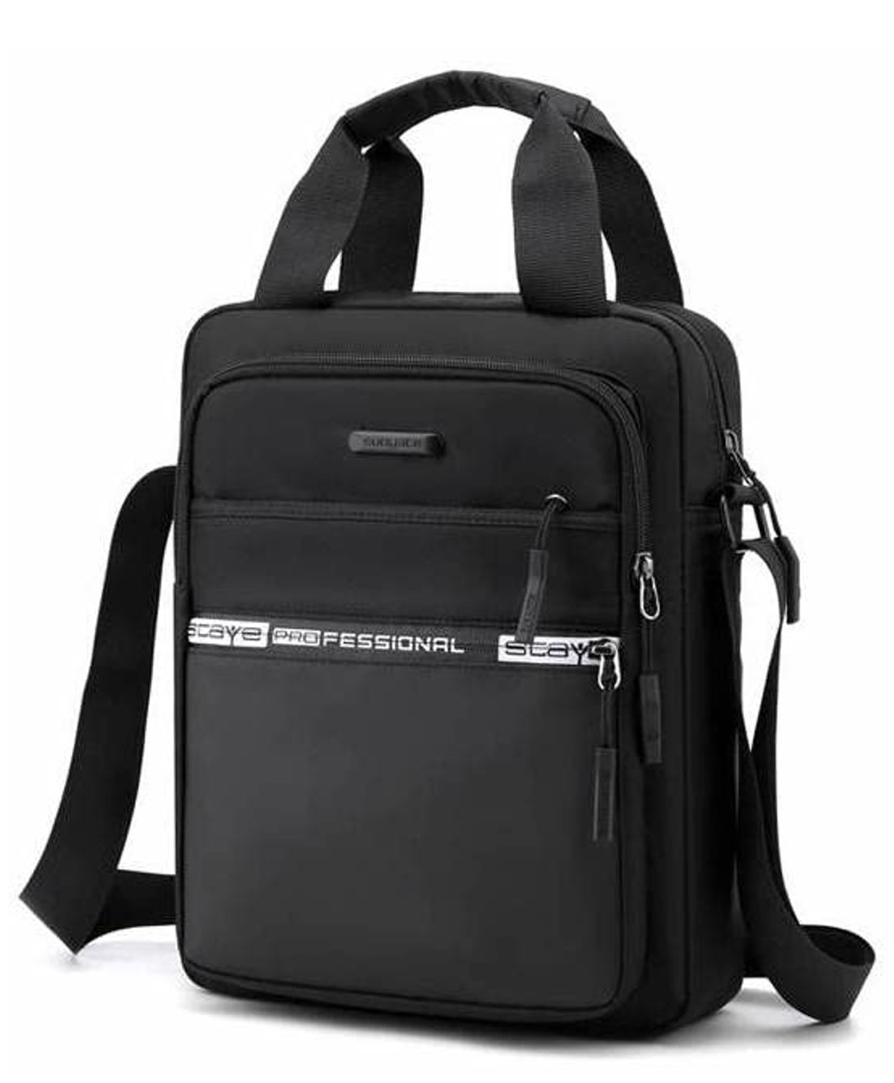 KolorFish Waterproof Sling Bag Crossbody Chest Shoulder DayBag Backpack Multipurpose for Hiking Walking Travel - Black