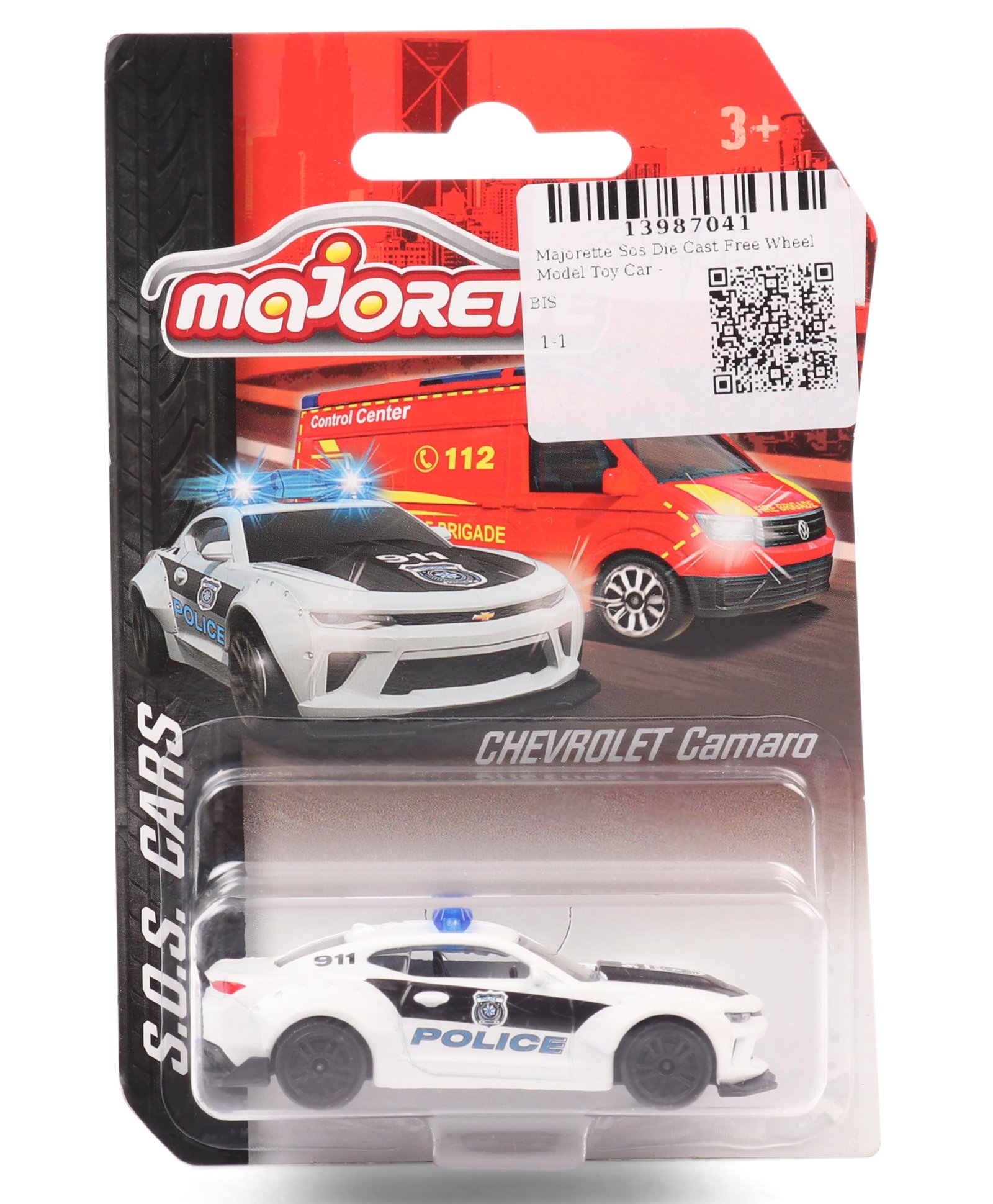Majorette SOS Die Cast Free Wheel Model Toy Car - White-image-47