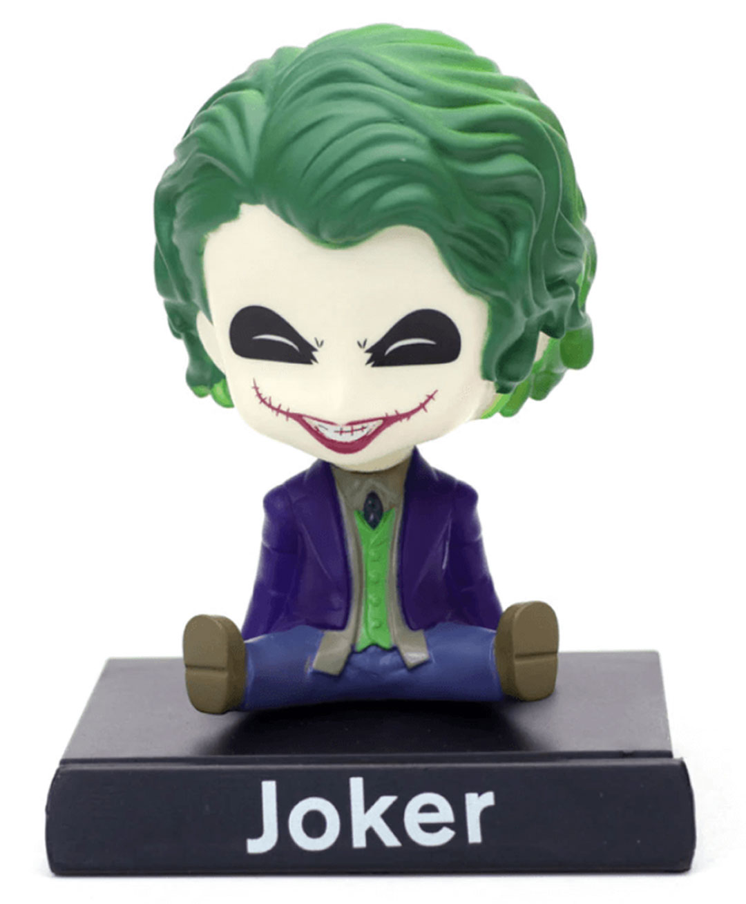 QUIRKMALL Joker Laughing Action Figure Limited Edition Bobblehead with Mobile Holder for Car Dashboard Office Desk & Study Table-picture-45