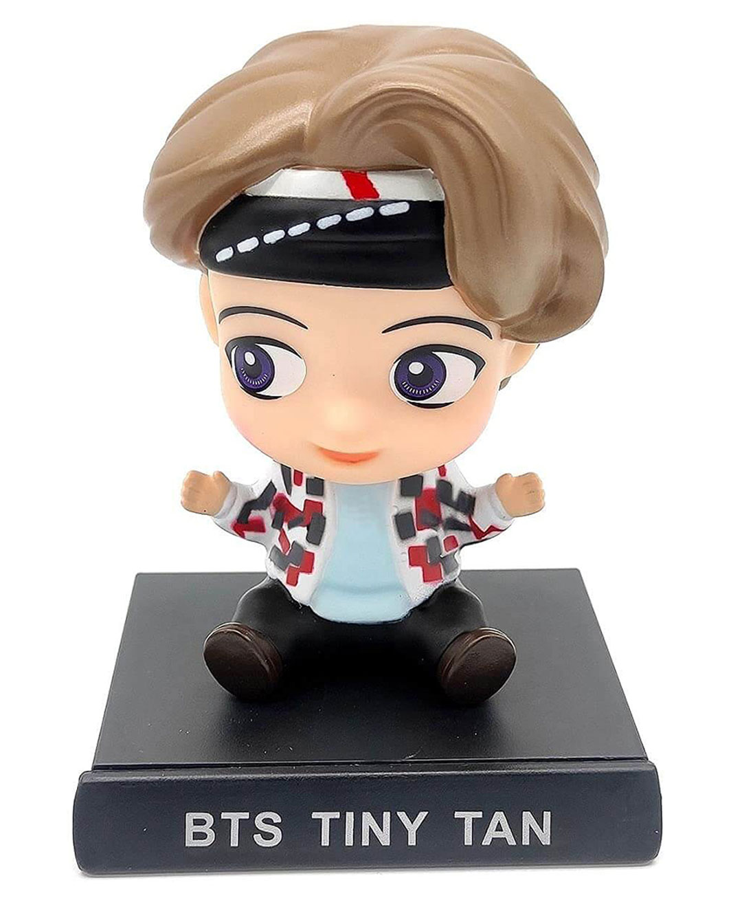 QUIRKMALL BTS Bangtan Boys V Action Figure Bobblehead with Mobile Holder - Multicolour-picture-15