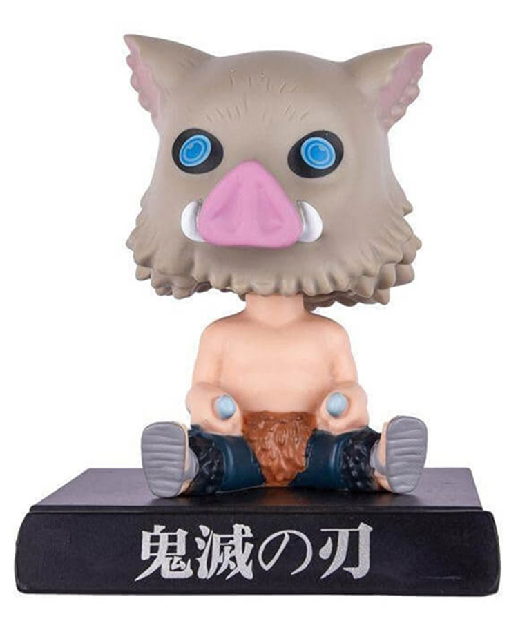 QUIRKMALL Inosuke Demon Slayer Phone Holder Car Decoration Bobblehead Action Figure - Multicolor-picture-39