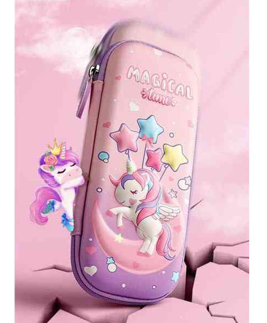 VELLIQUE 3D Eva Unicorn Pencil Pouch - Pink-picture-22