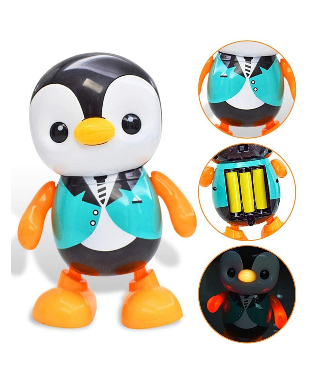 VELLIQUE Swinging Penguin Electric Light Dancing Singing Toy (Color May Vary)-image-6