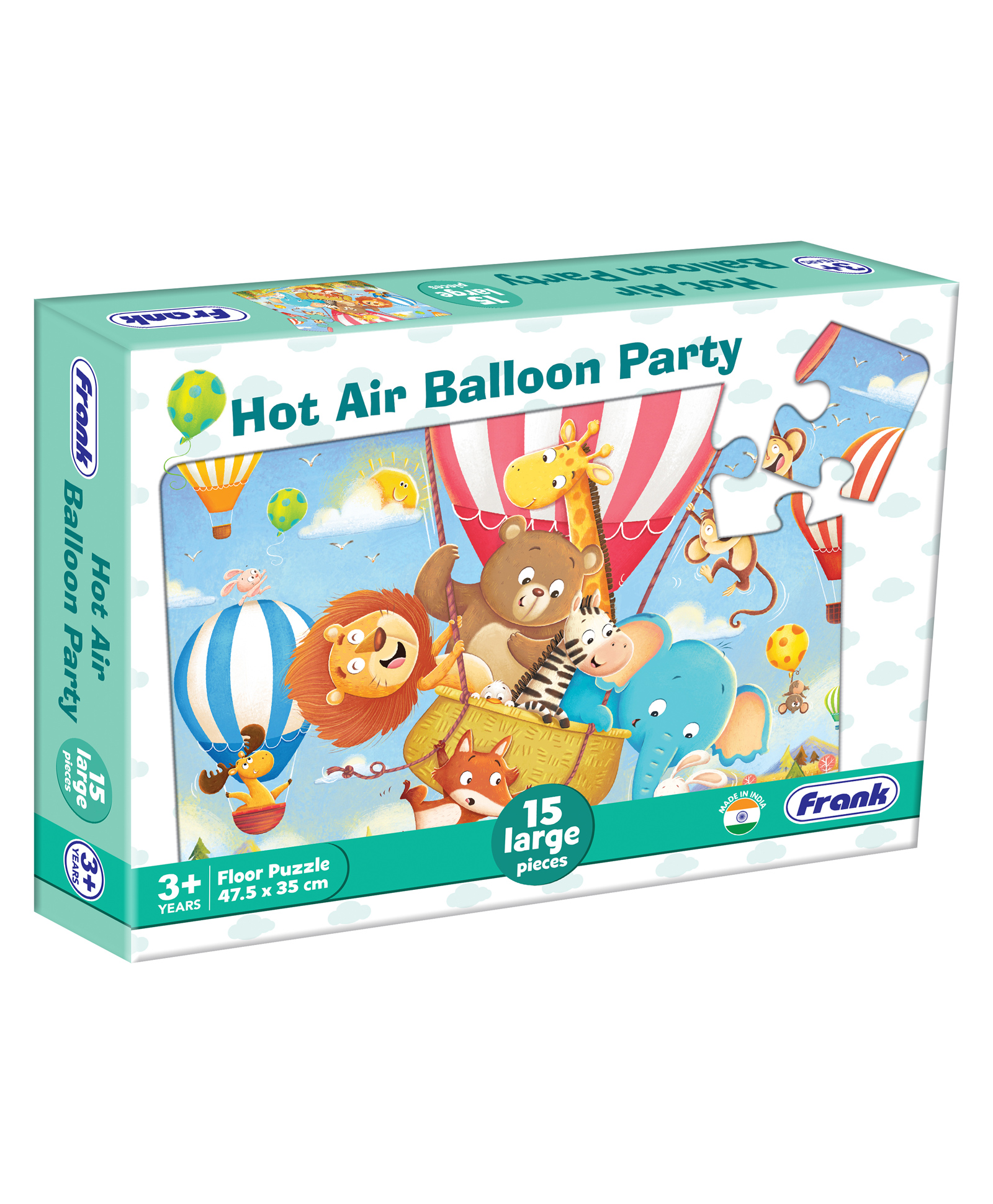 Frank Hot Air Balloon Party Floor Puzzle 15 Pieces- Multicolor-image-39