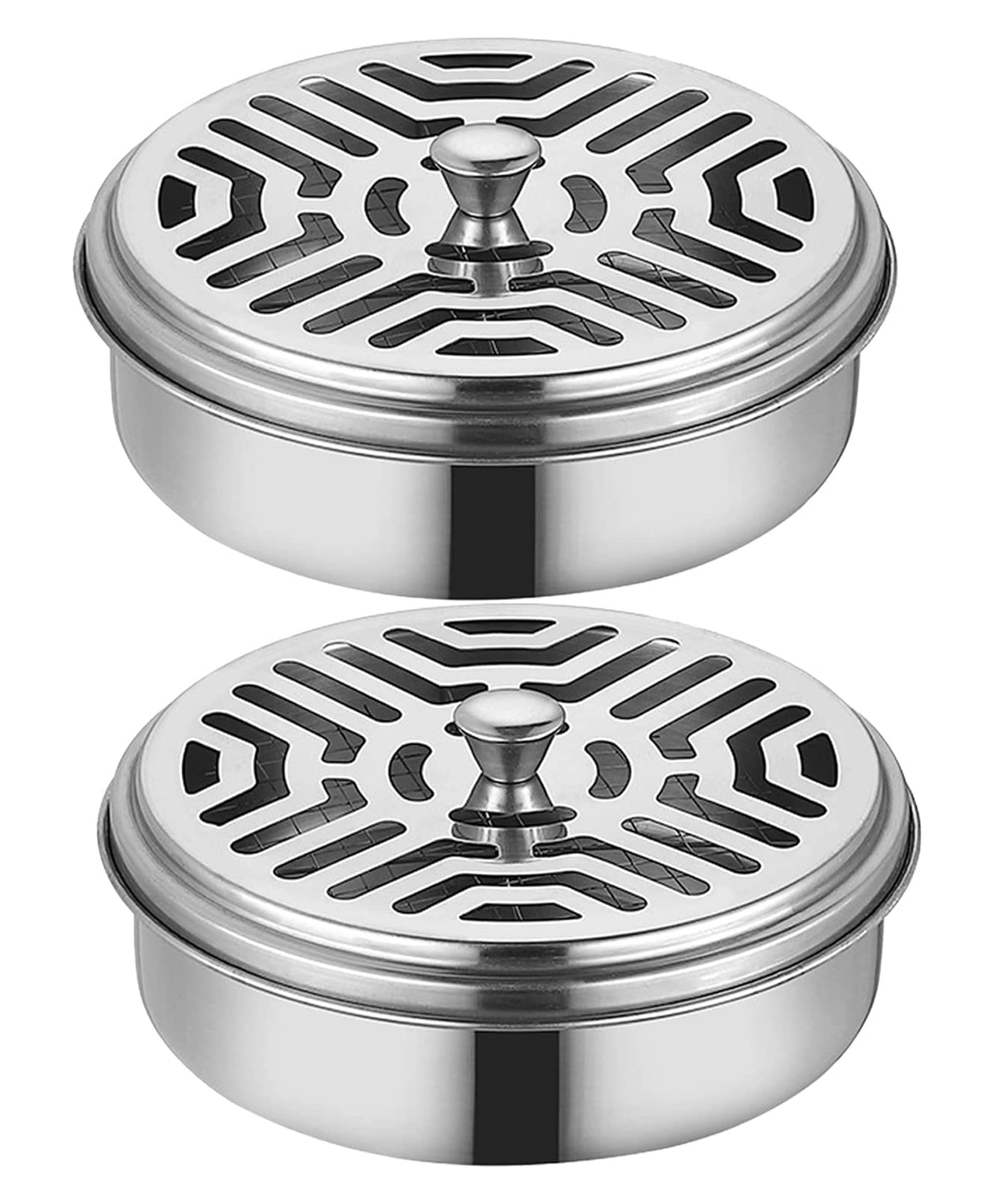 KolorFish Portable Mosquito Coil Holder, Mosquito Incense Box Sandalwood Holder with Handle Fireproof Incense Burner for Home Office Camping (Pack of 2)-image-11