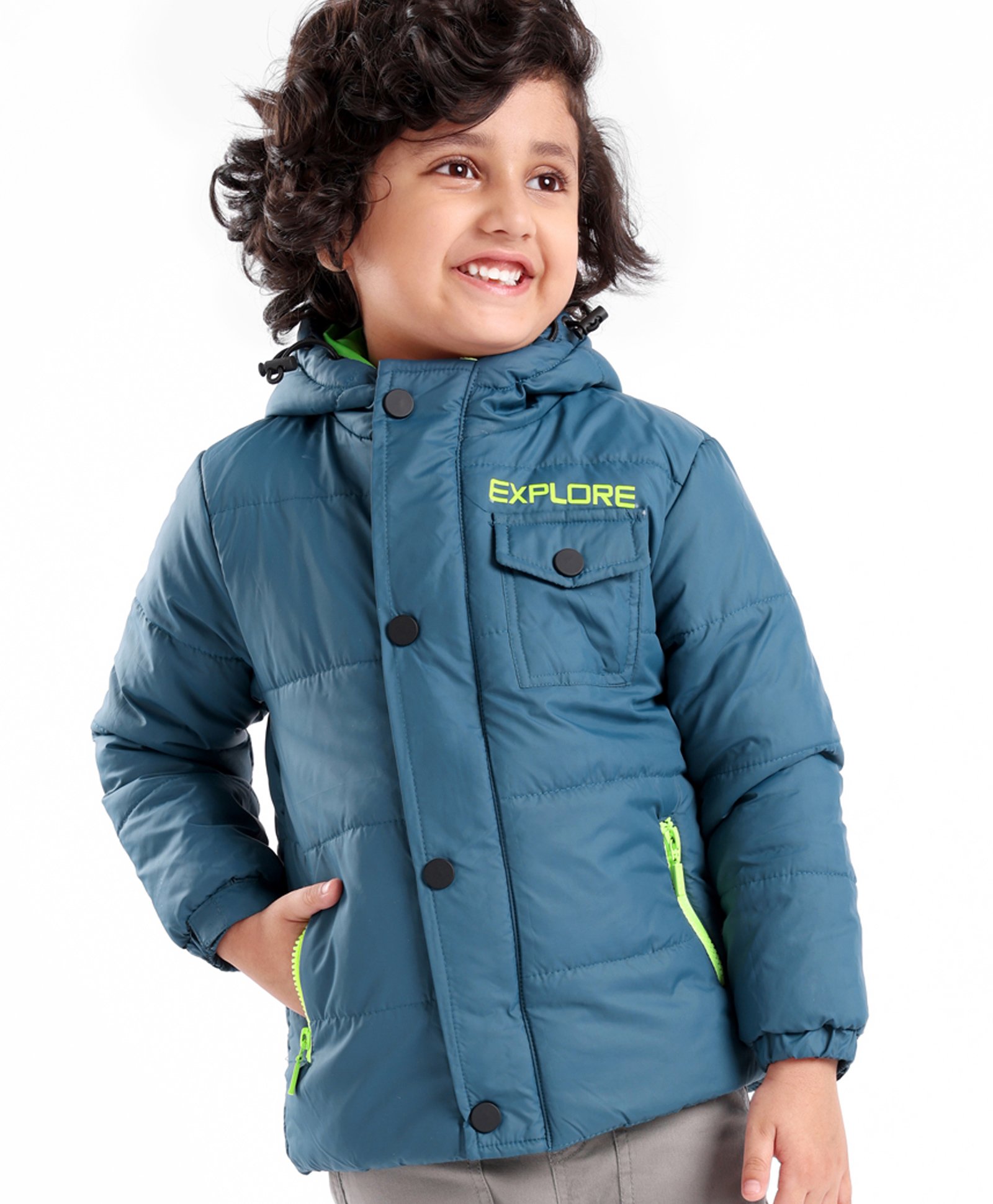 Babyhug Full Sleeves Hoodie Text Print - Blue-image-13