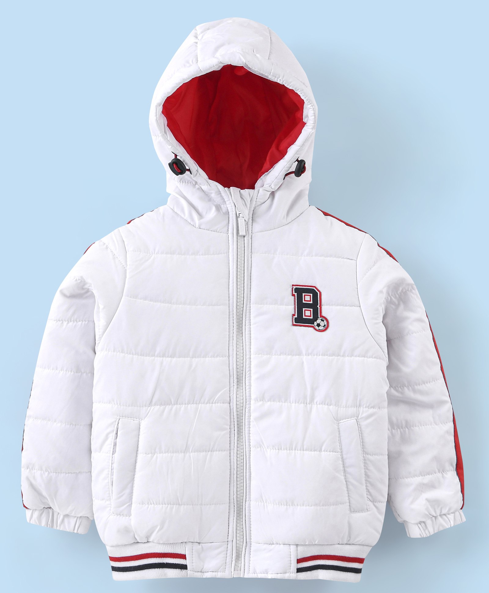 Babyhug Full Sleeves Hoodie With Text Print - White-image-17