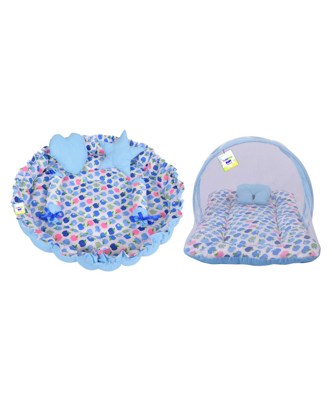Toddylon Baby Gadda Set with Mosquito Net - Blue-picture-36