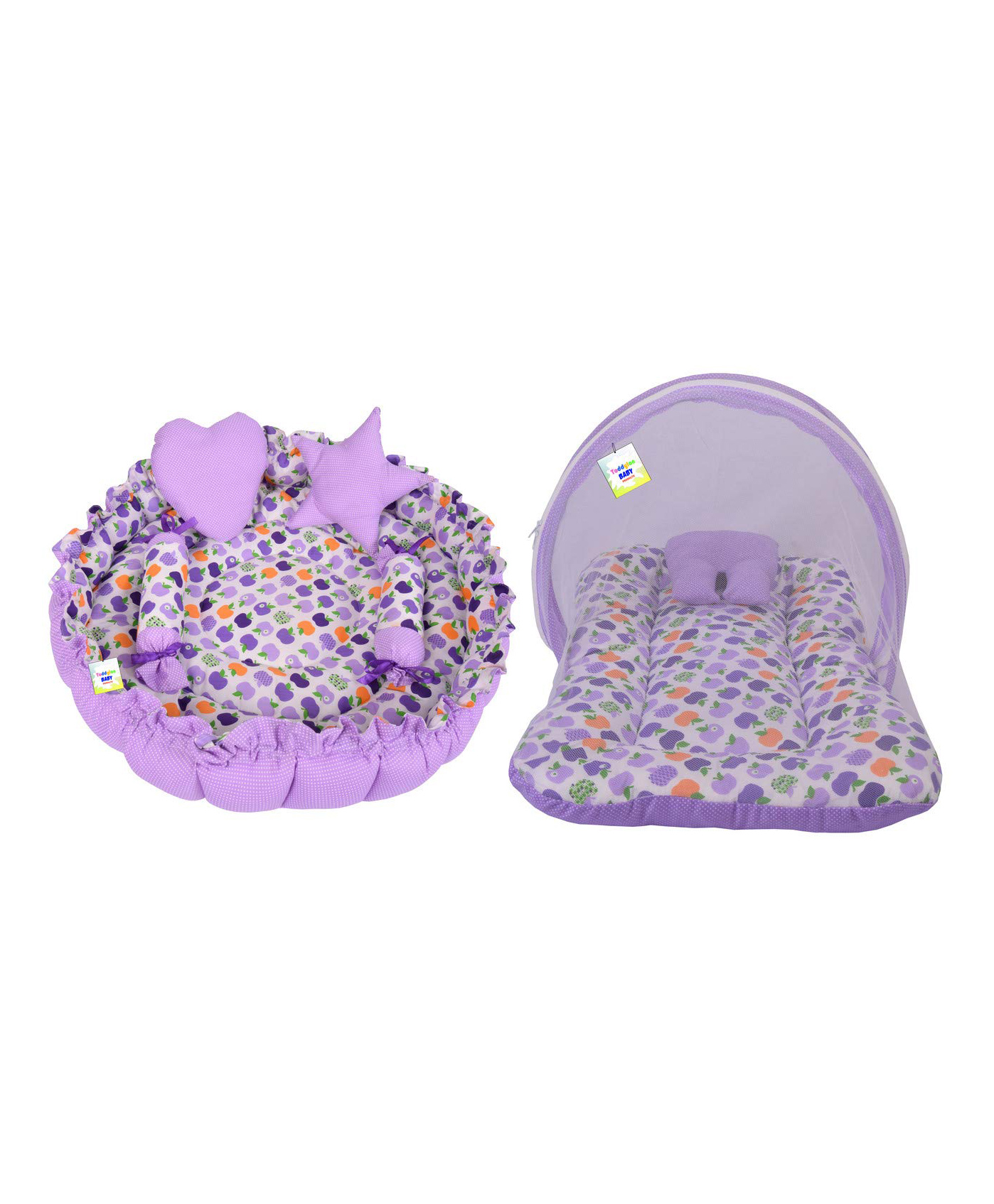 Toddylon Baby Gadda Set with Mosquito Net - Purple-picture-6