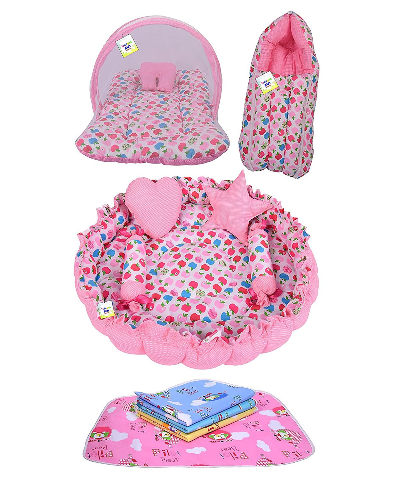 Toddylon Baby Bedding Set Combo - Pink-picture-30