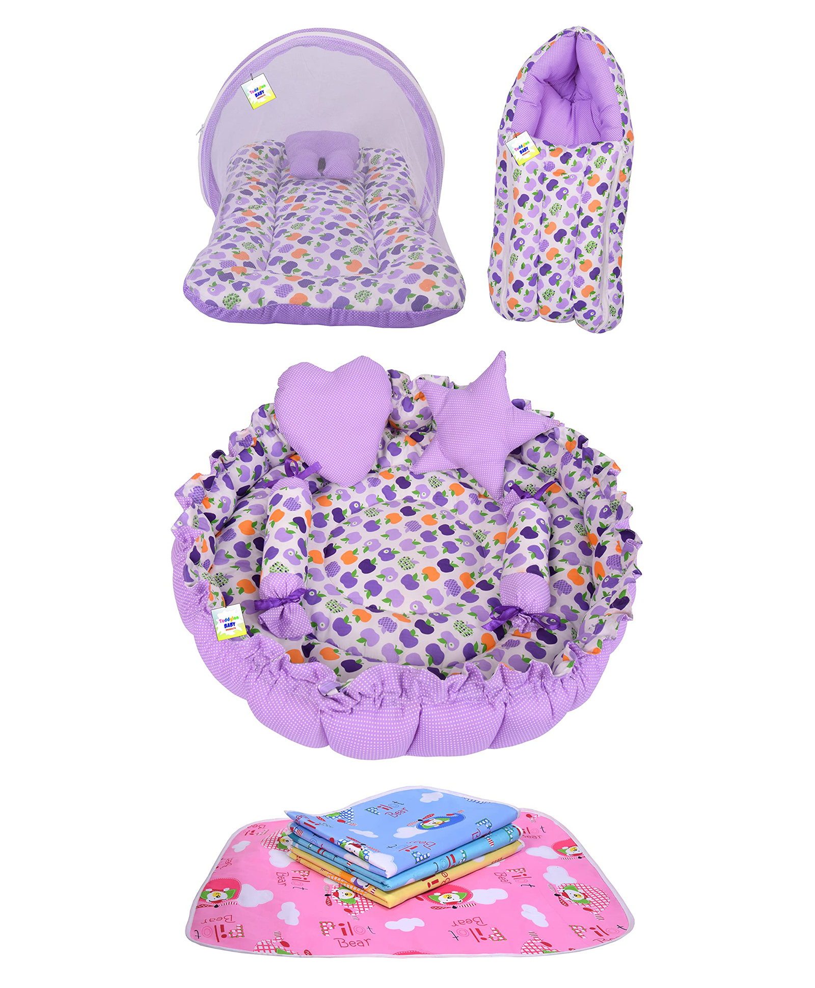 Toddylon Baby Bedding Set Combo - Purple-picture-28