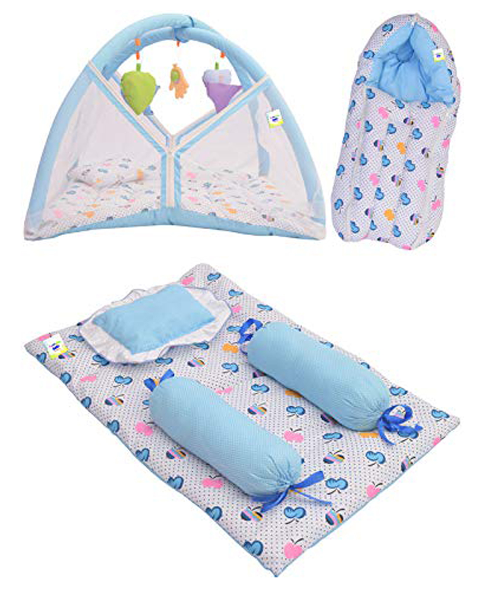 Toddylon New Born Baby Sleeping Essential Bedding Set - Blue-picture-18