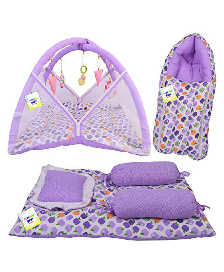Toddylon New Born Baby Sleeping Essential Bedding Set - Purple-picture-42