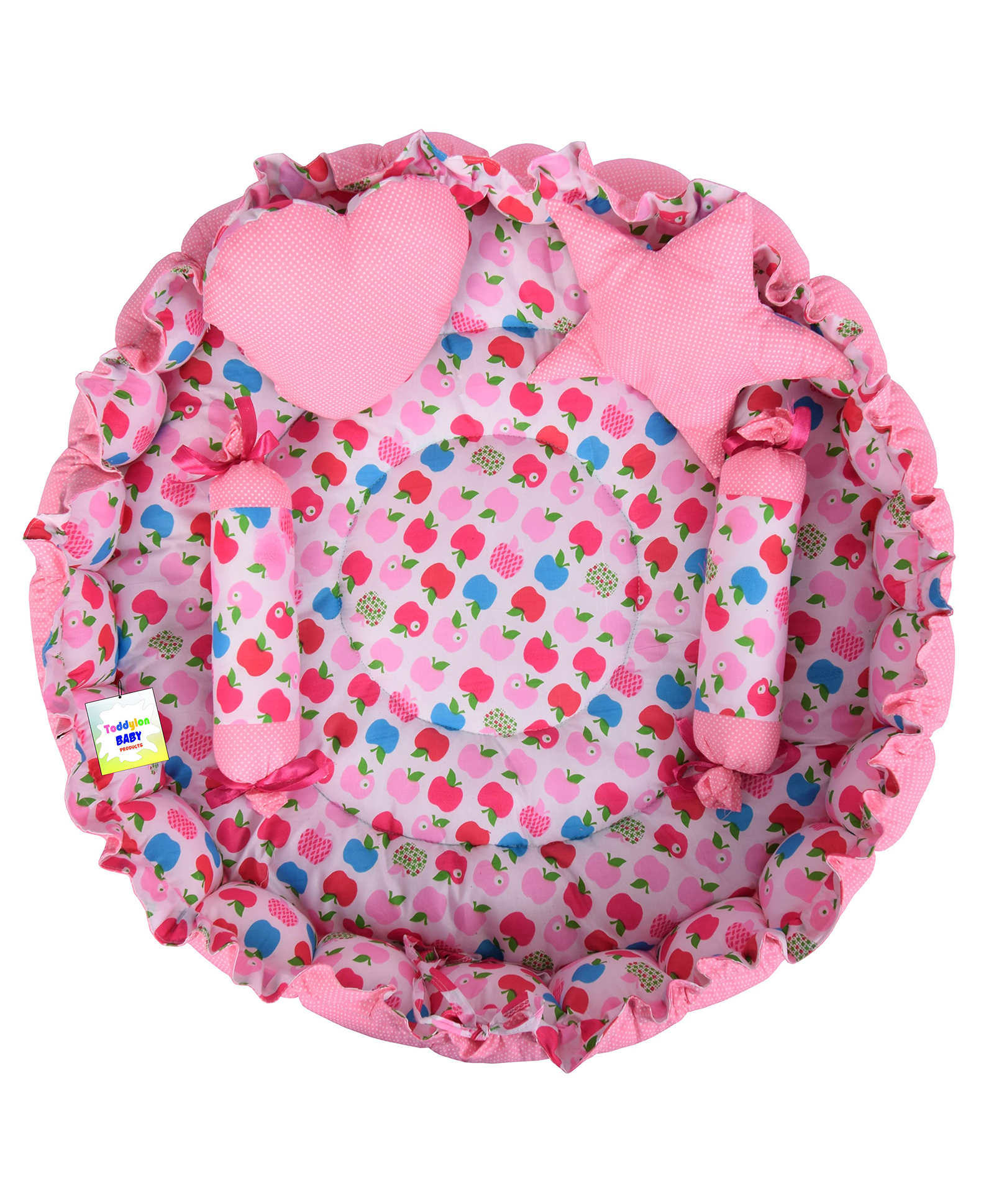 Toddylon Infant Born Baby Reversible Nest Bedding Set Sleeping Bed - Pink-picture-31