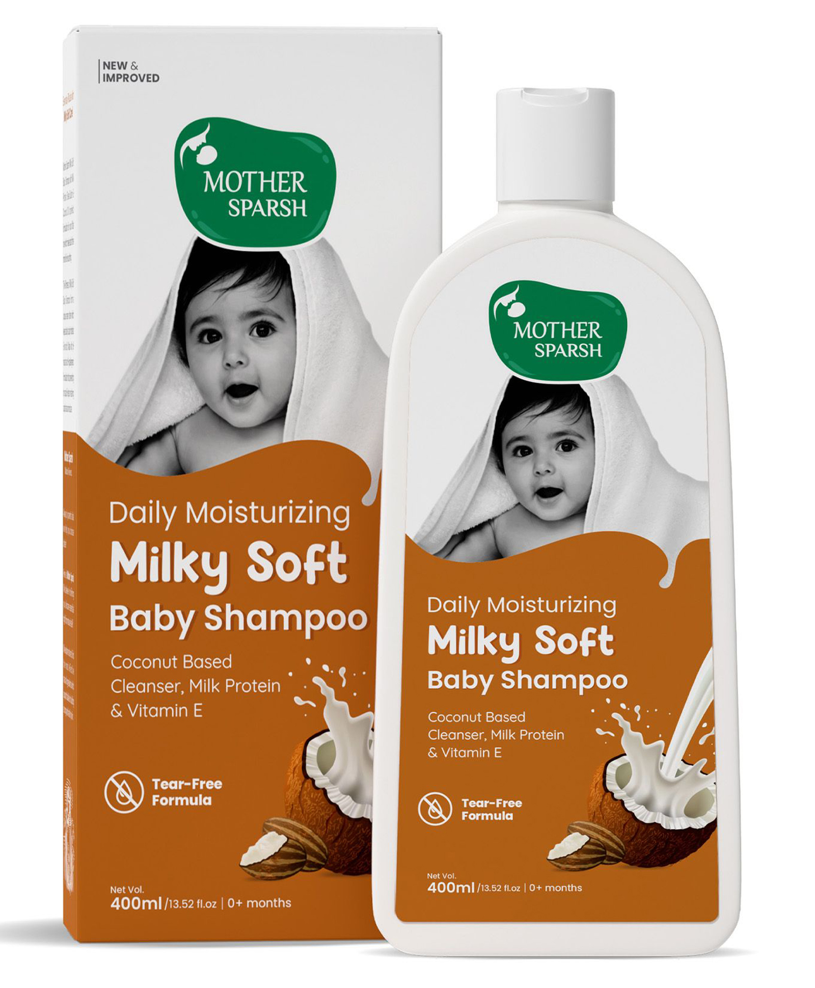 Mother Sparsh Baby Daily Moisturizing Milky Soft Baby Shampoo - 400 ml