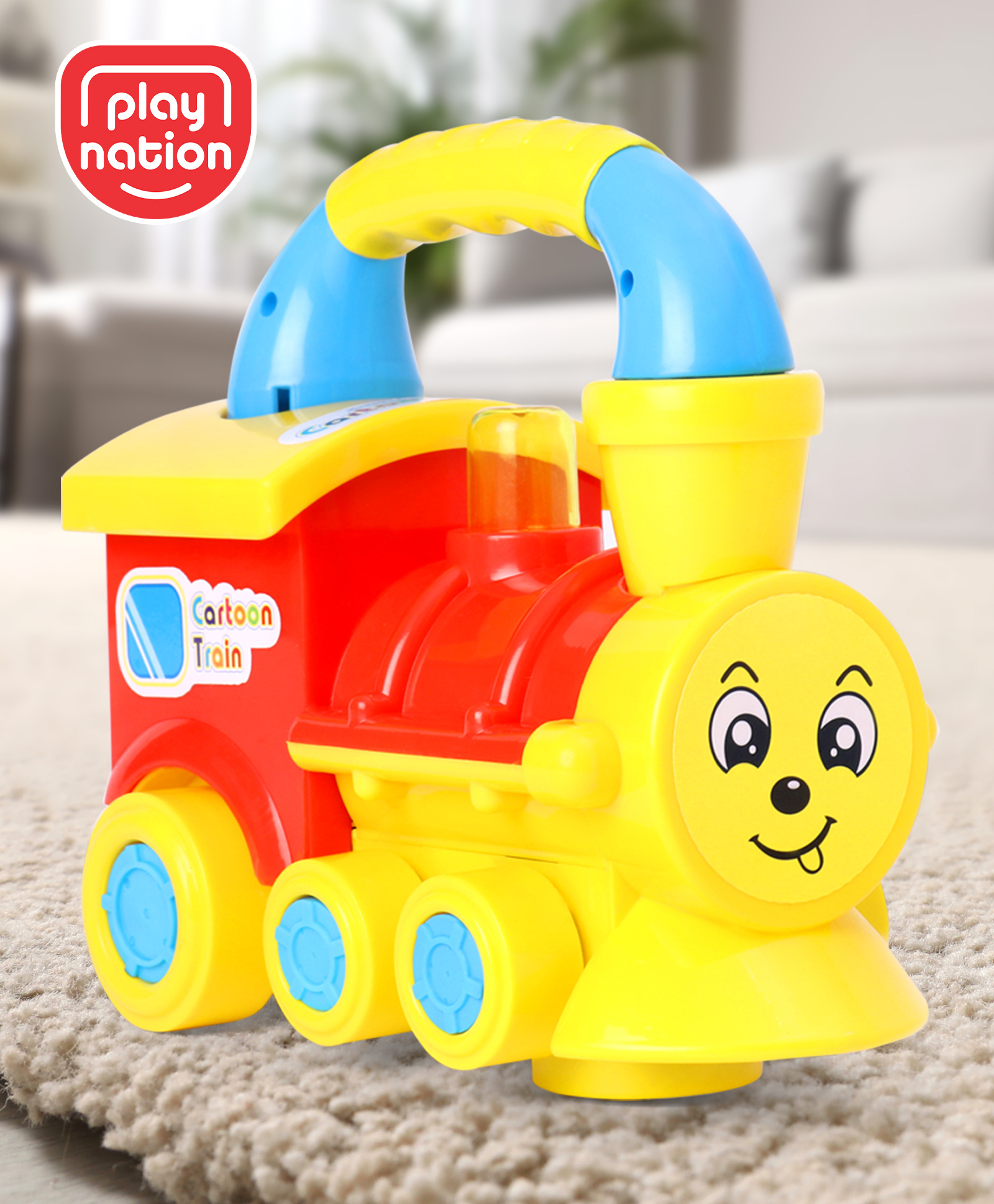 Play Nation Bump & Go Musical Train with LED & Lights - Yellow & Red-image-8