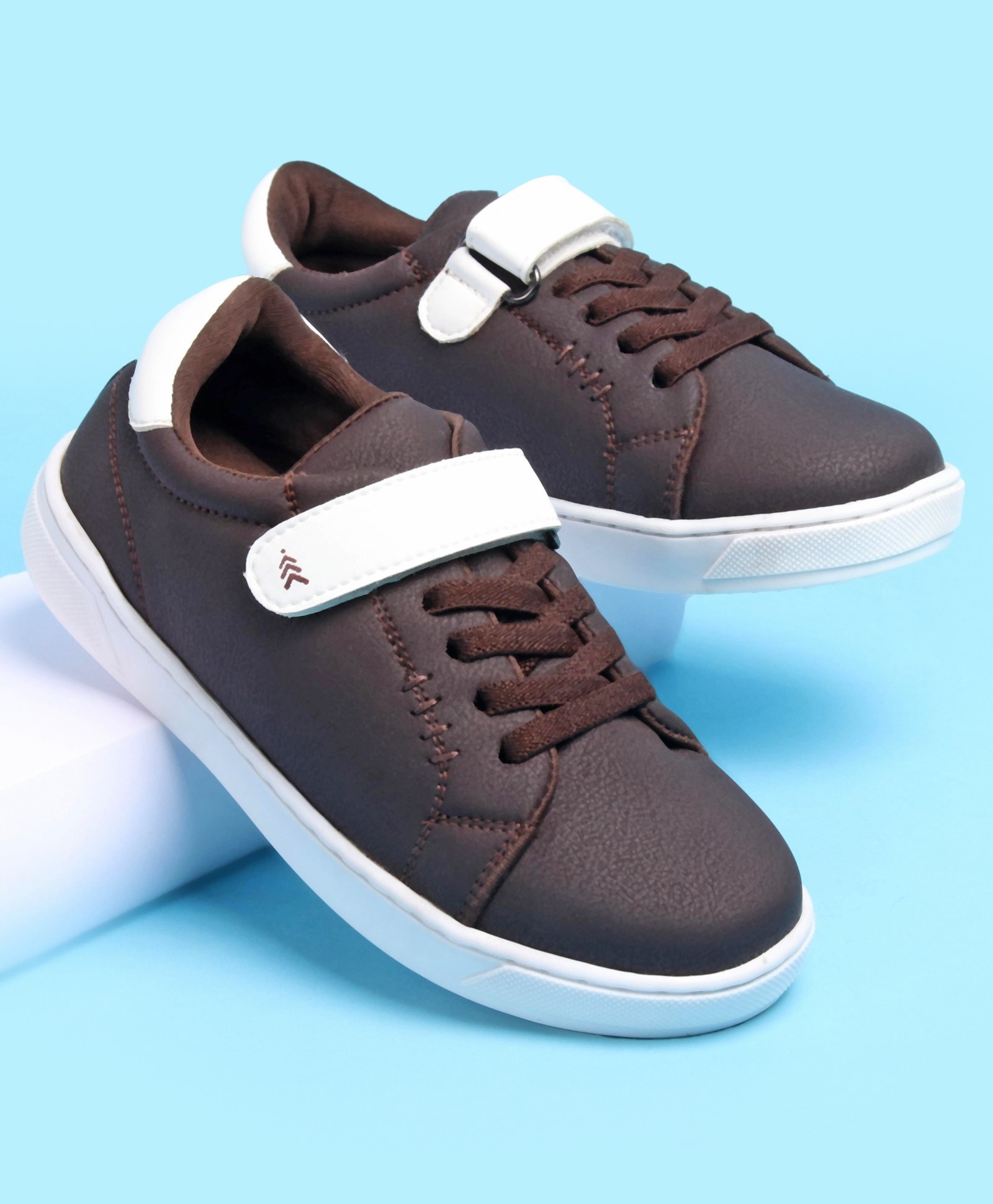 Pine Kids Velcro and Lace Closure Casual Shoes - Brown-picture-29