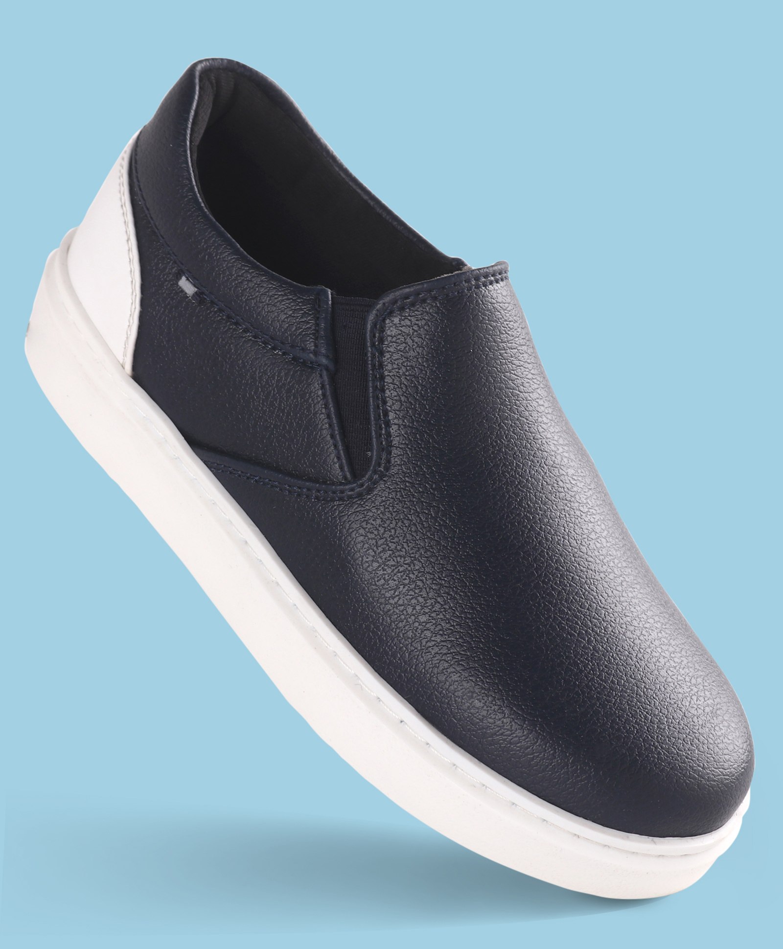 Pine Kids Solid Colour Slip On Casual Shoes - Blue-image-40