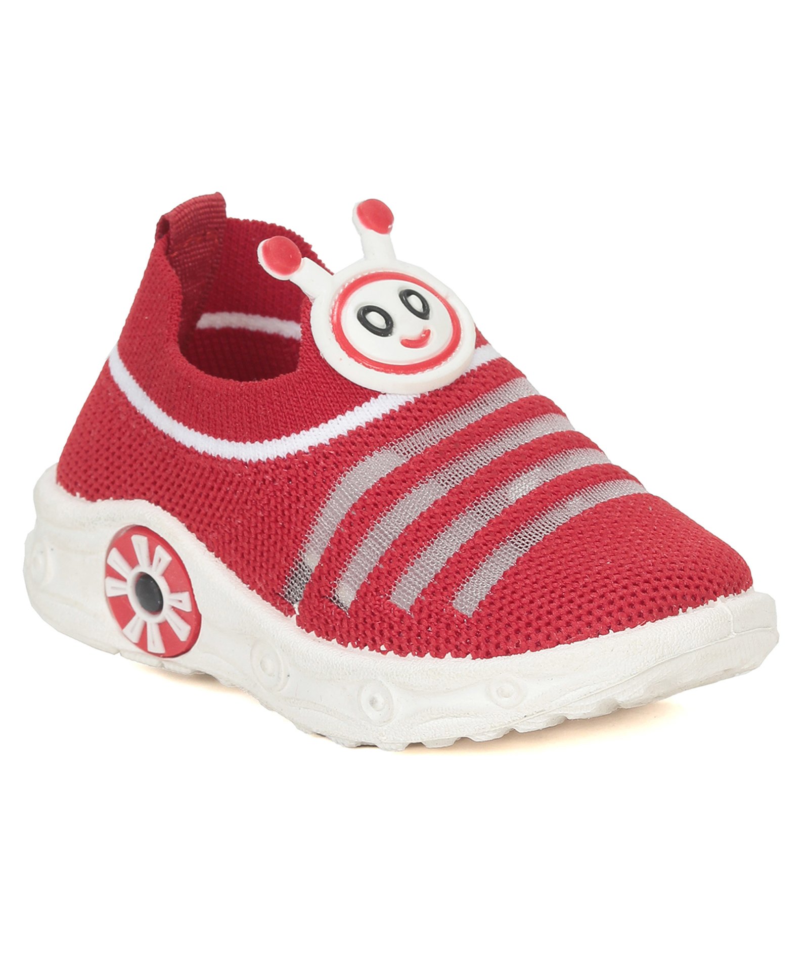 Lil Lollipop Striped Designed Slip On Musical Shoes - Red-image-49