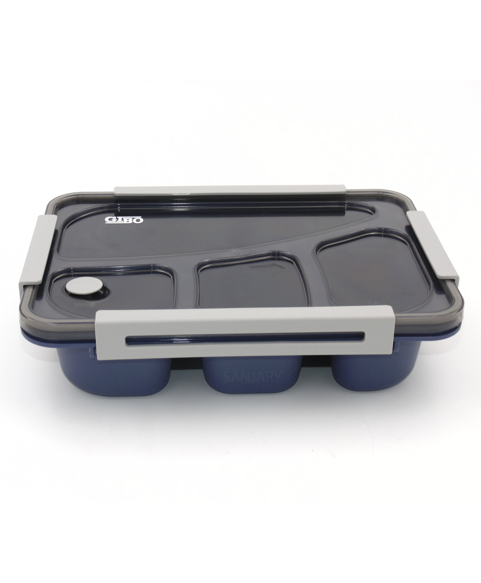 SANJARY 4 Compartment Plastic Lunch Box - Black-picture-11