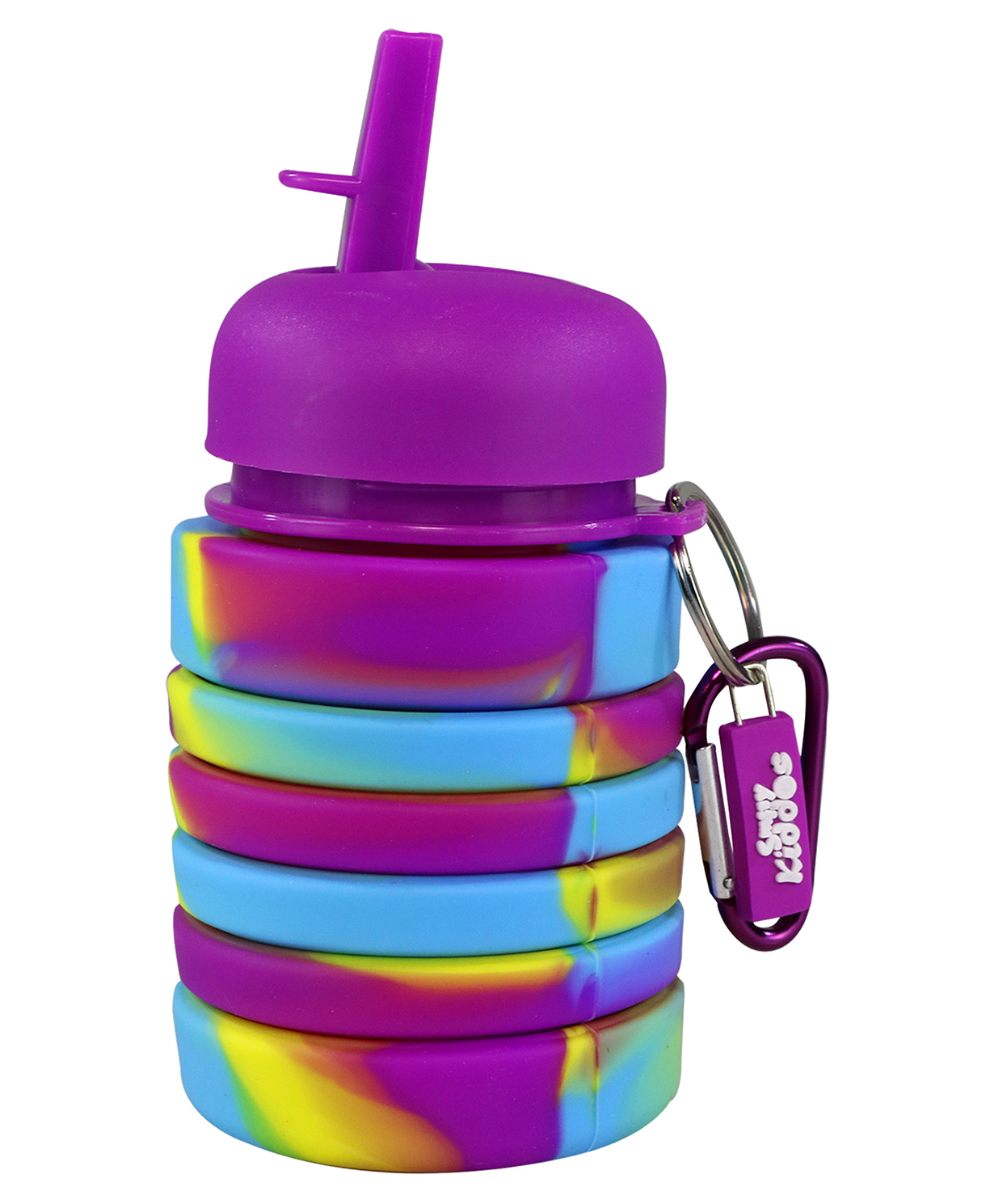 Smily Kiddos Silicone Expandable & Foldable Bottle Purple - 500 ml-image-18
