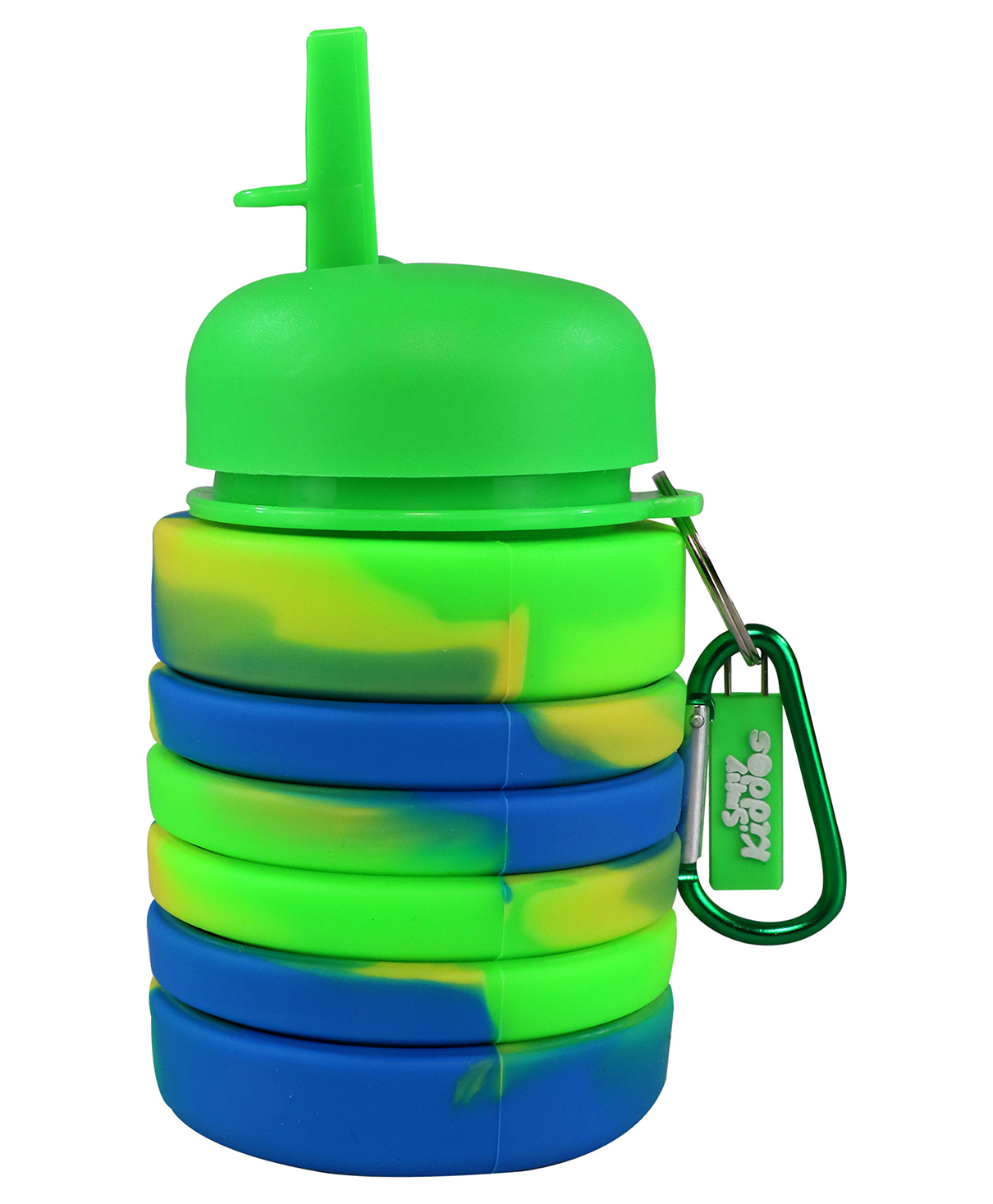 Smily Kiddos Silicone Expandable & Foldable Bottle Green - 500 ml-image-43