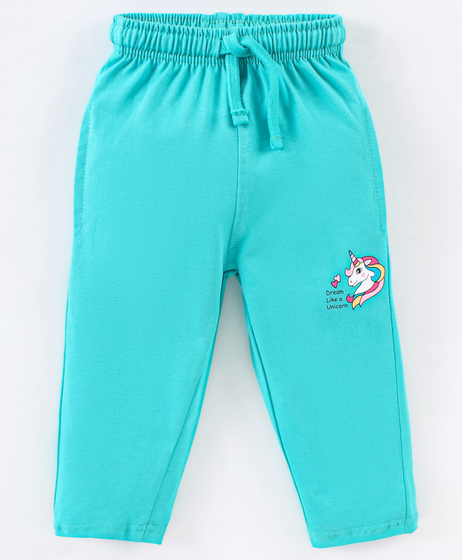 Doreme Single Jersey Cotton Knit Full Length Lounge Pant Unicorn Print - Green-picture-15