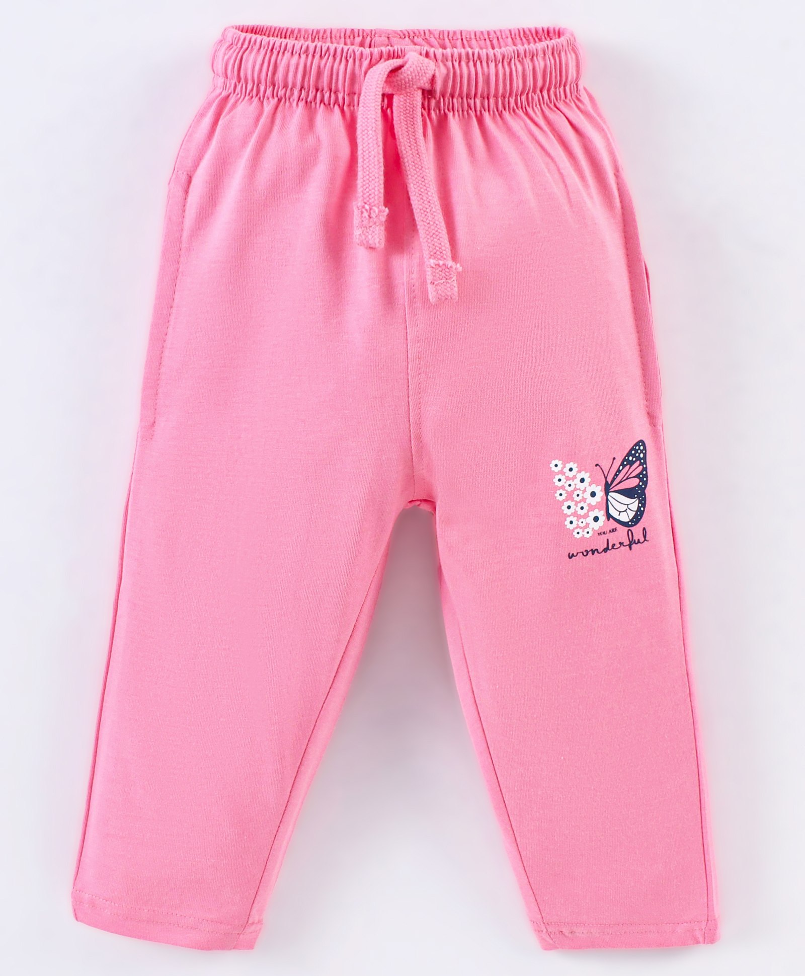 Doreme Single Jersey Cotton Knit Full Length Lounge Pant Butterfly Print - Neon Pink-picture-10