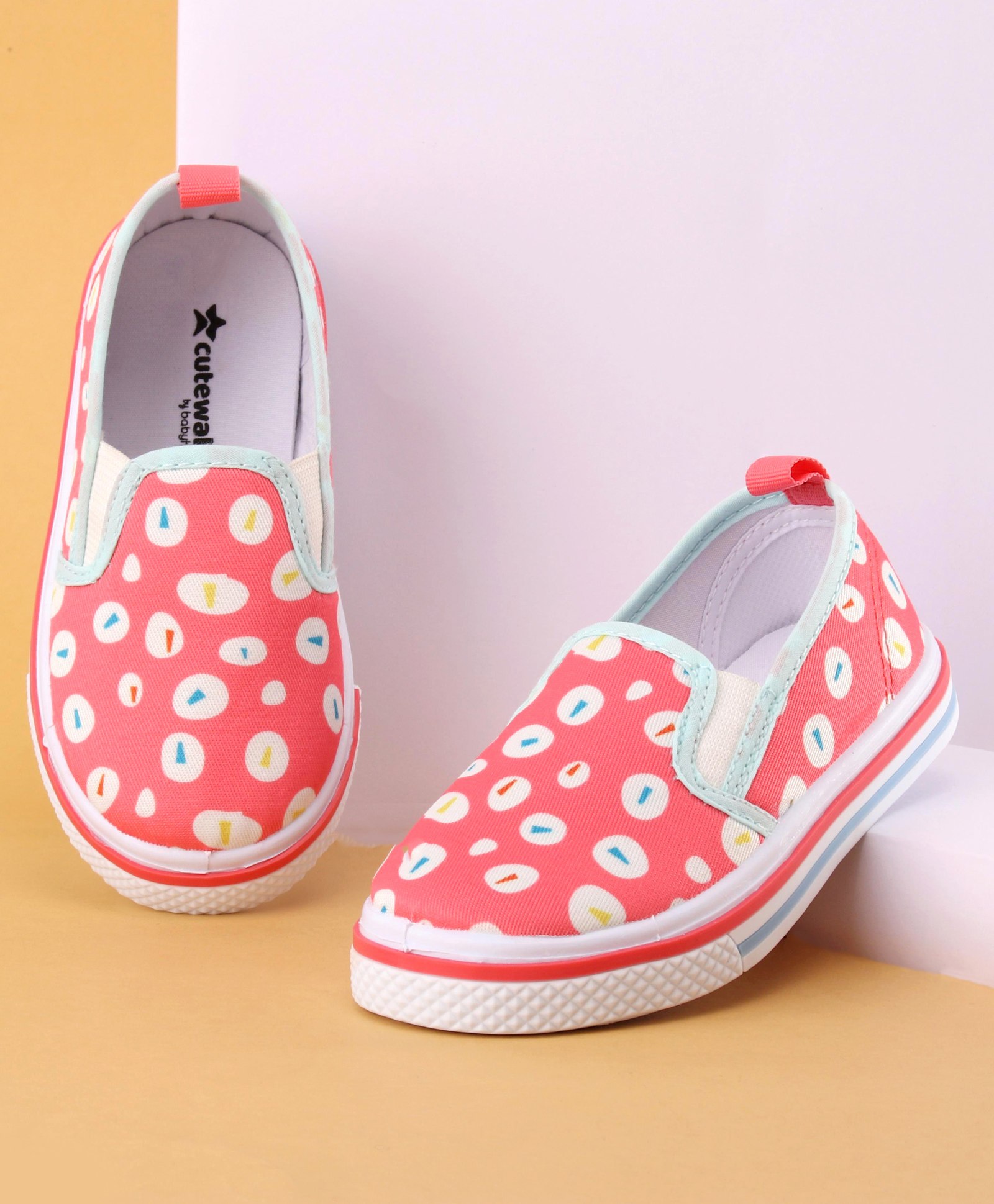 Cute Walk by Babyhug Printed Casual Slip On Shoes - Pink-image-35