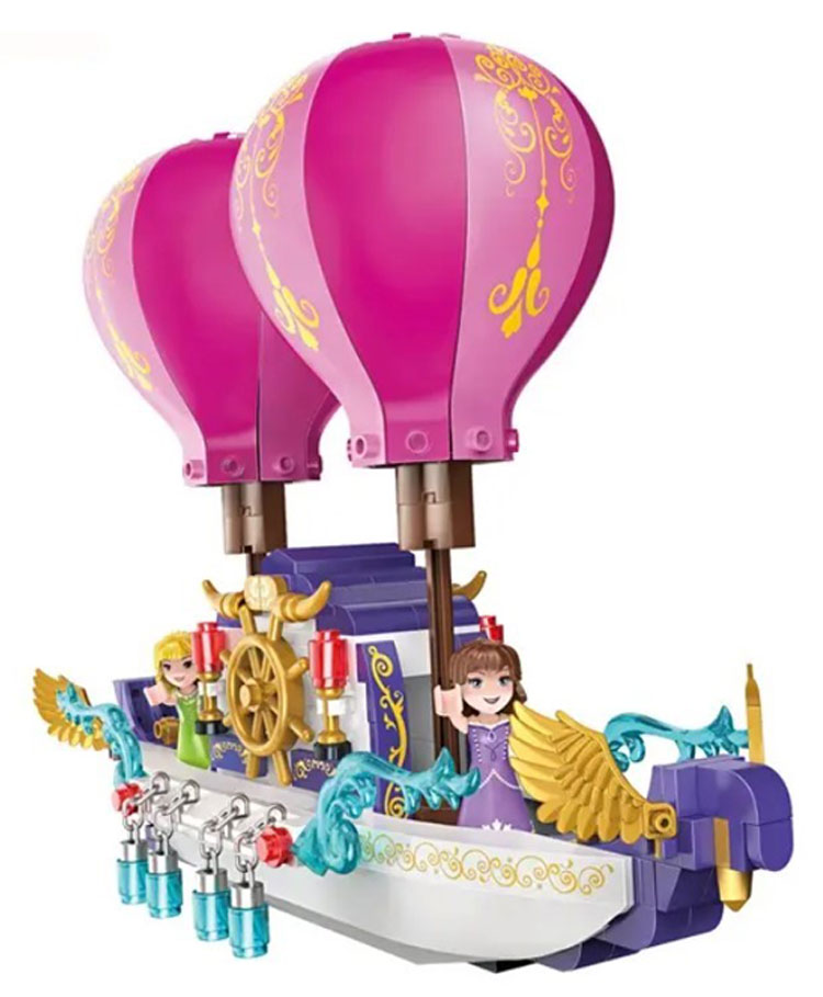 NEGOCIO Fairy Ship Ballon Fairy Copter Girls & FriendsTiny Blocks and Bricks Imagination and Pretend Play for Kids -  358 Pieces-image-41