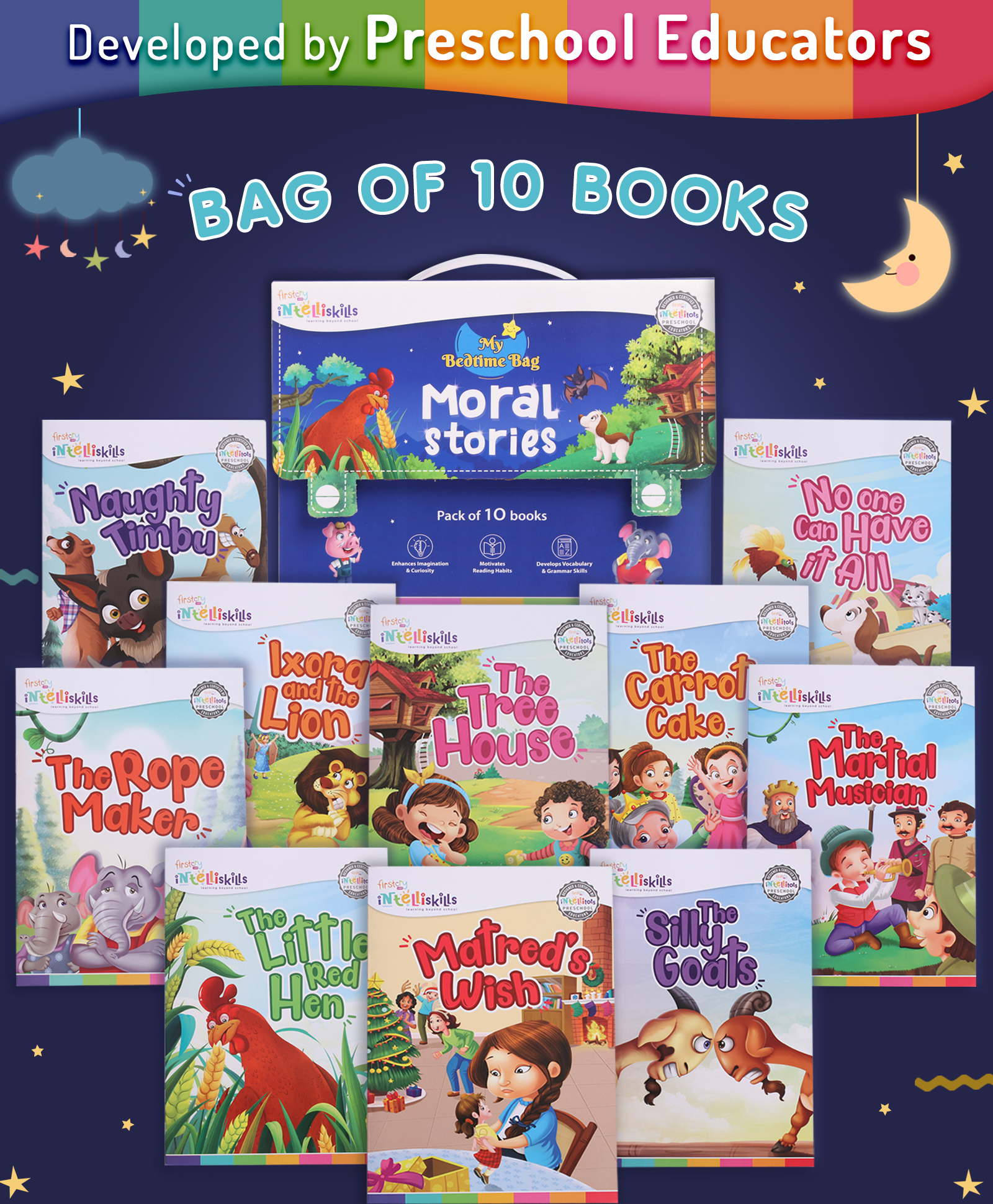 Intelliskills 10 Bedtime Moral Story Book Set - English-picture-28