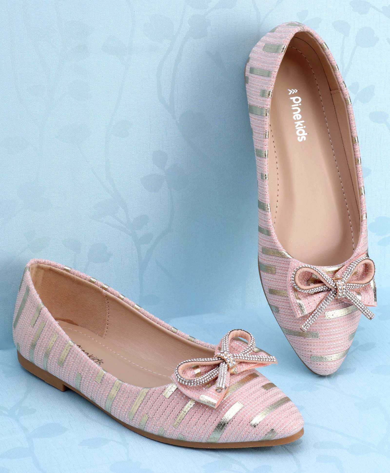 Pine Kids Slip On Bellies with Bow Applique - Pink-picture-24