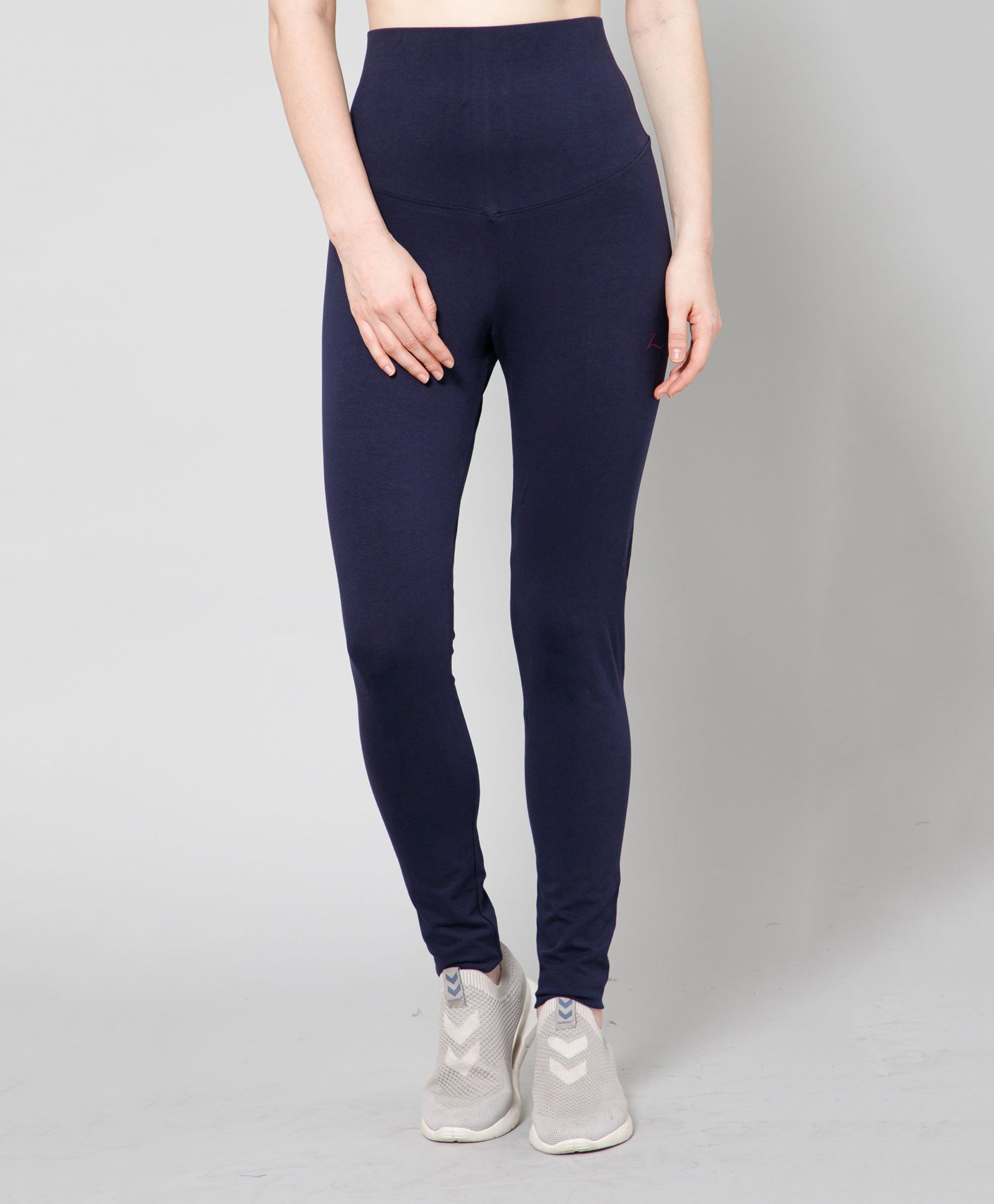 Zelena Solid High Waisted Maternity Leggings - Navy Blue-picture-13
