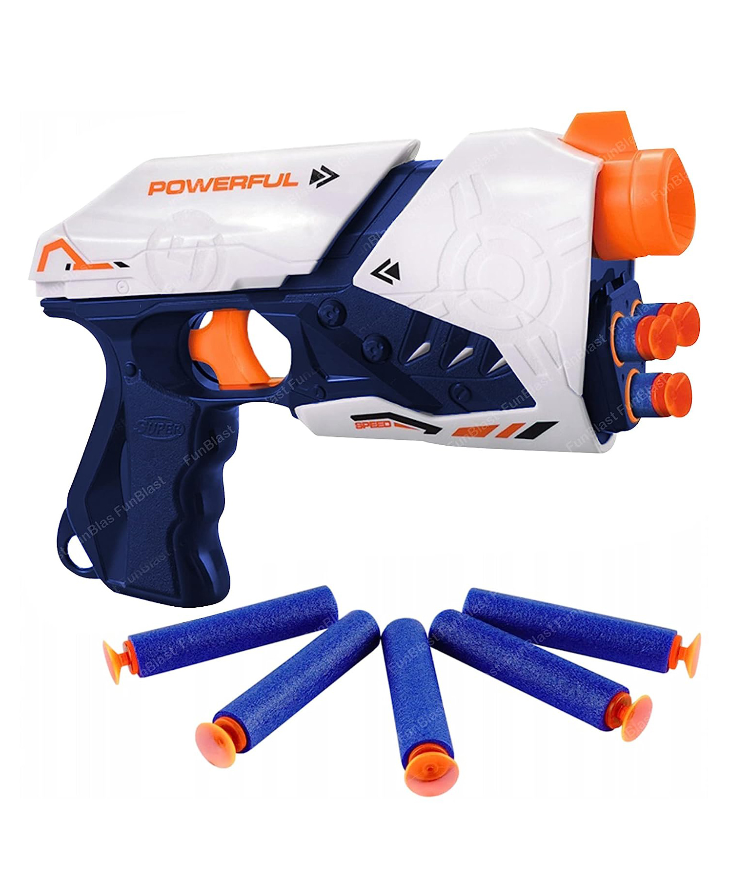FunBlast Gun Pistol Shooting Toy Gun with 6 Foam Bullets - Multicolour-image-29