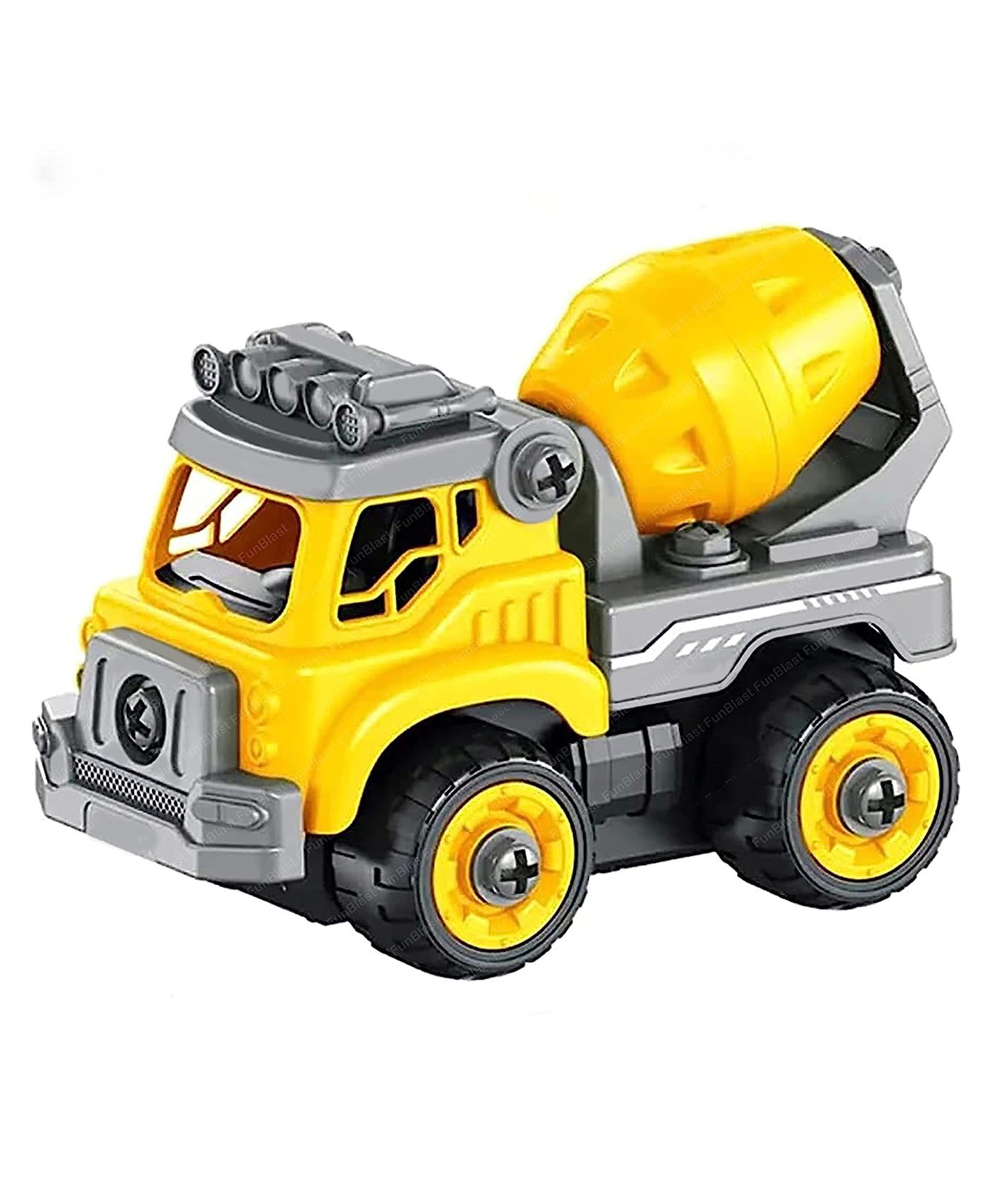 FunBlast DIY Toy Mixer Truck Construction Set with Screwdriver  Multicolor-image-11