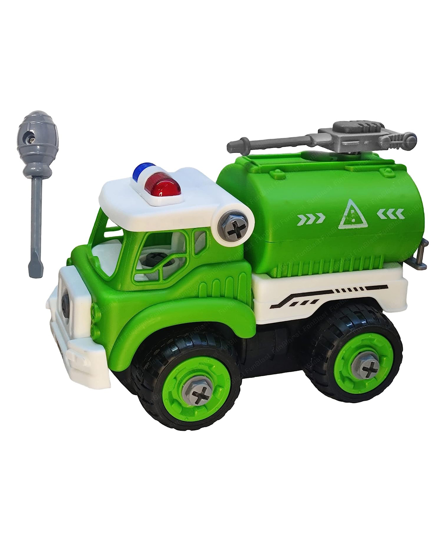 FunBlast DIY Toy Tanker Construction Set with Screwdriver  Green-image-49