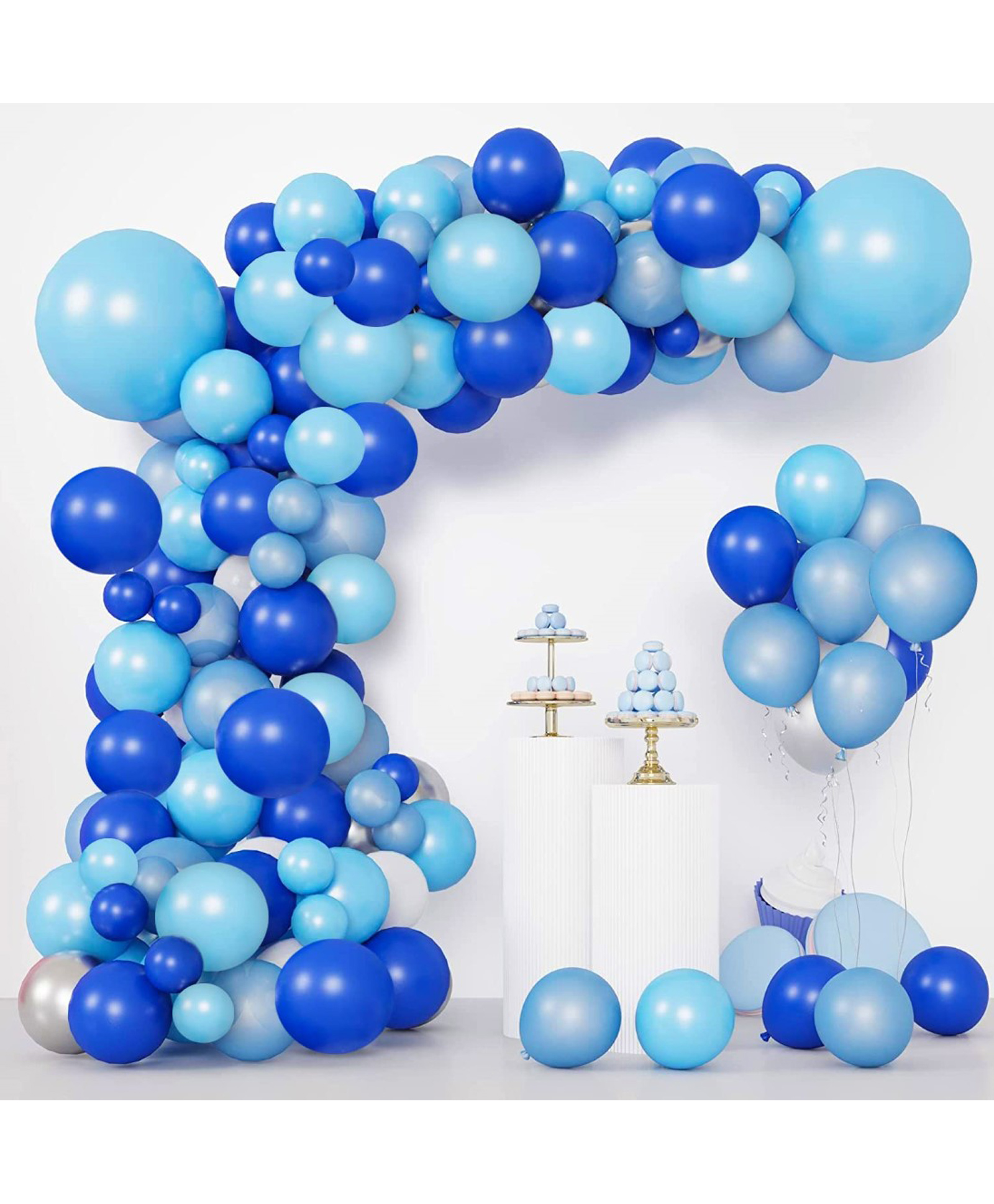 Bubble Trouble Light & Dark Blue Metallic Balloons Combo - 50 Pcs-picture-14