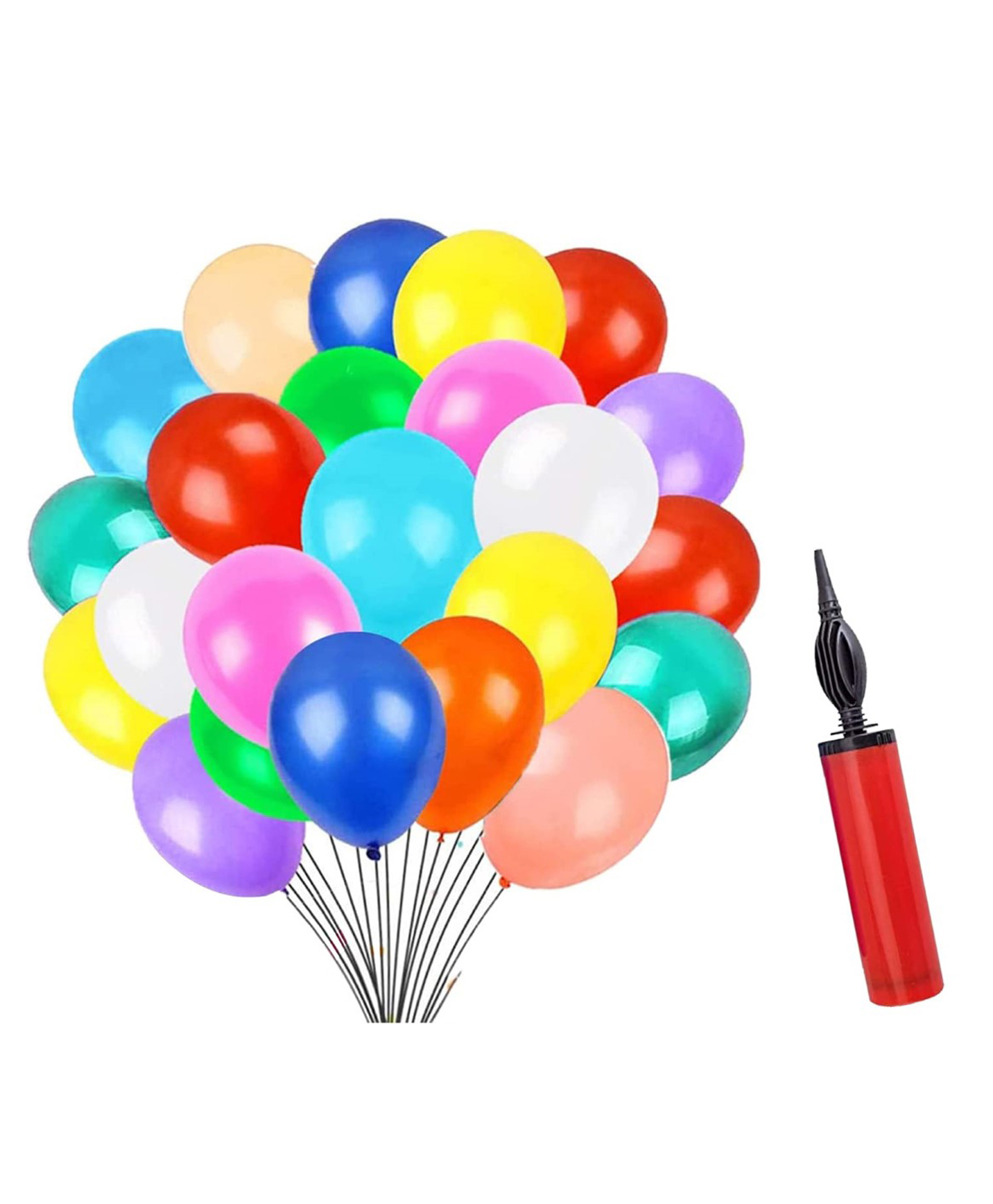 Bubble Trouble Multicolor Balloons Combo with Hand Balloon Pump - 101 Pcs-image-24