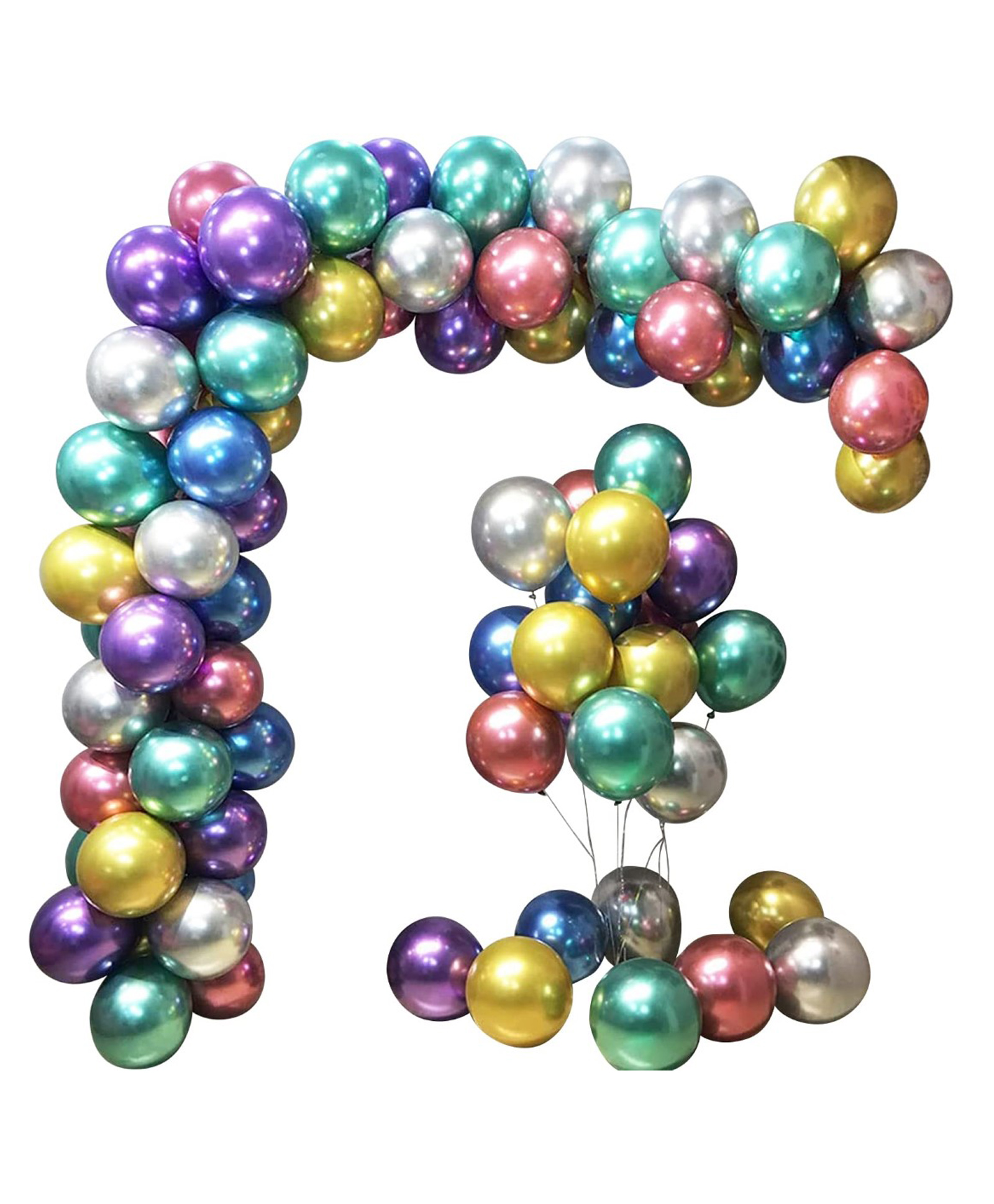 Bubble Trouble Multicolor Chrome Balloons - Pack Of 100-image-40
