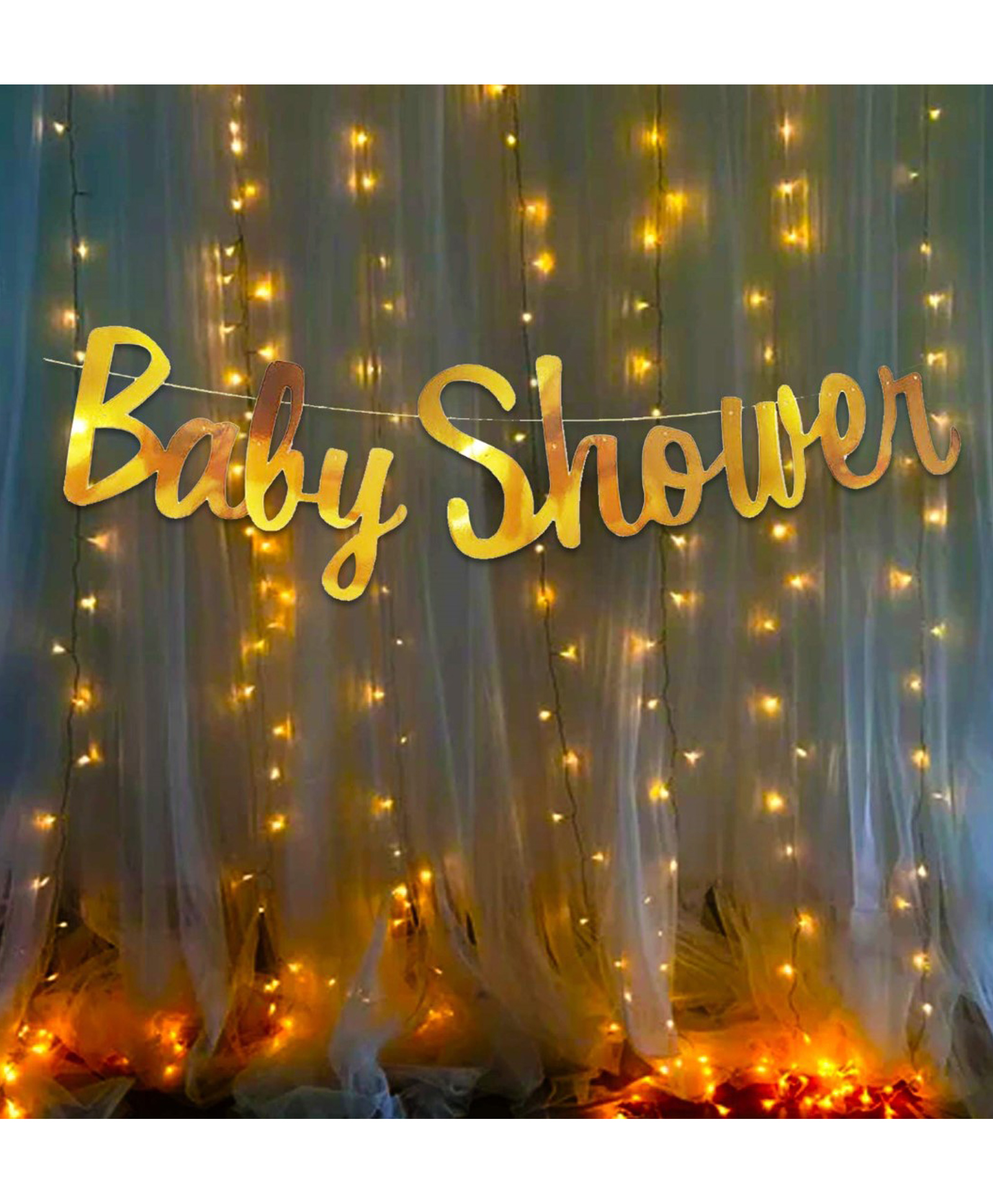 Baby Shower Decorations Material Banner with Fairy Led Light Set 2Pcs for for mom to be Gifts/,Maternity, Photoshoot Material Items Supplies-image-6