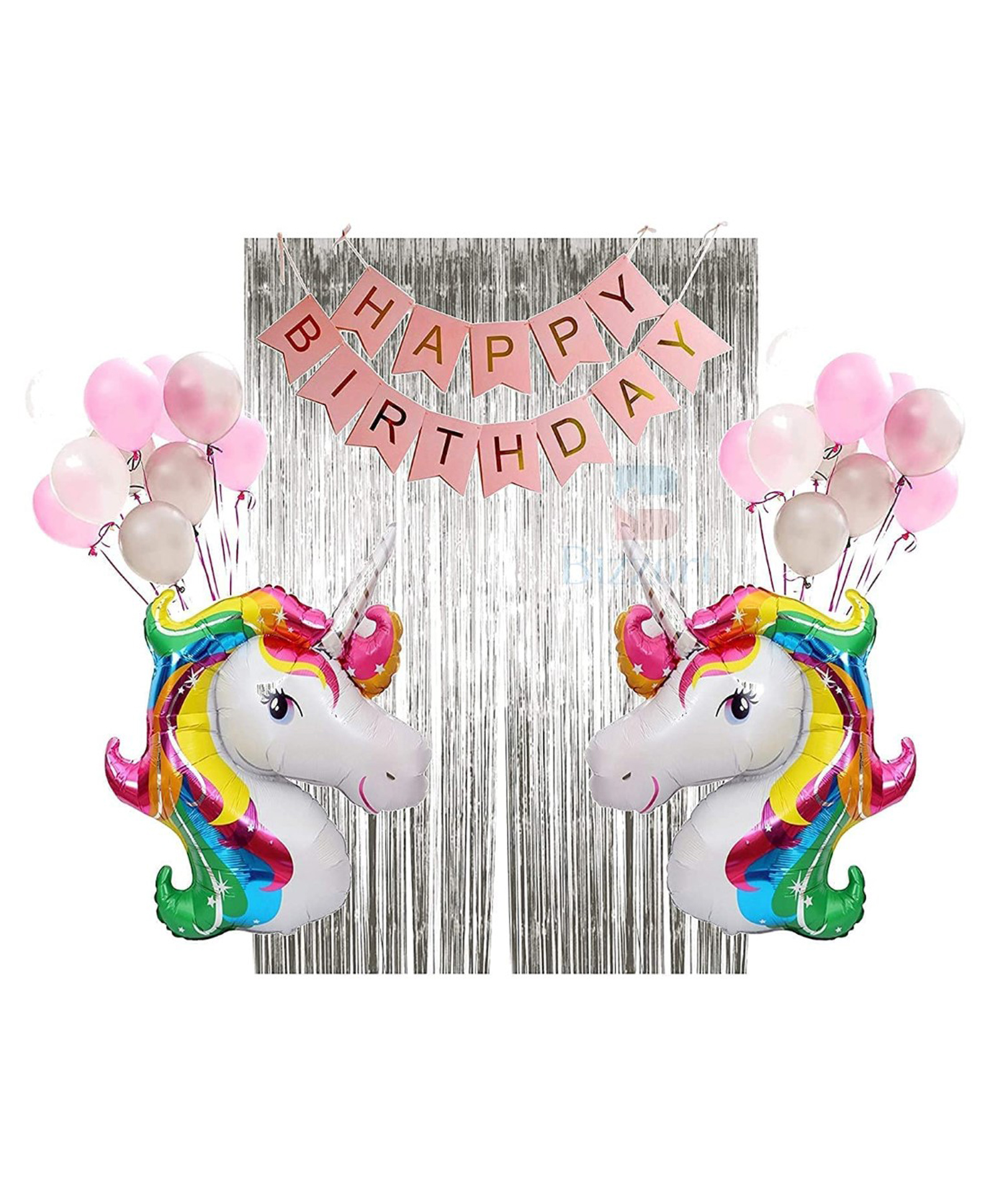 Bubble Trouble 42 Inch Big Size Unicorn Theme Birthday Decorations Items Combo - Pack of 47-image-33