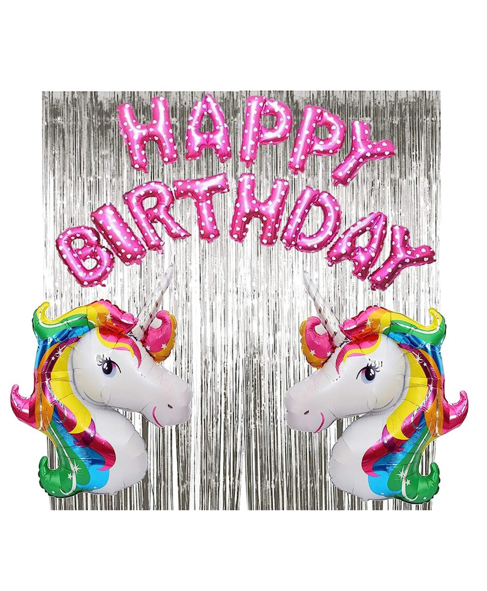Bubble Trouble Big Size Unicorn Theme Birthday Decoration Items Combo- Pack of 17-picture-13