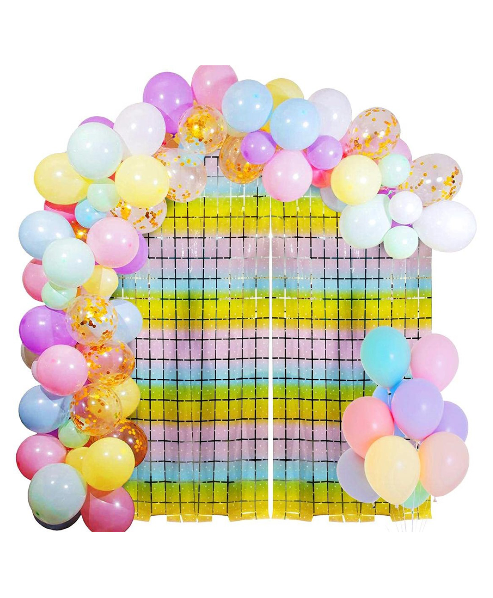 Bubble Trouble Pastel Balloons Arch Decorations Garl & Kit - Pack of 49 Pcs-picture-14